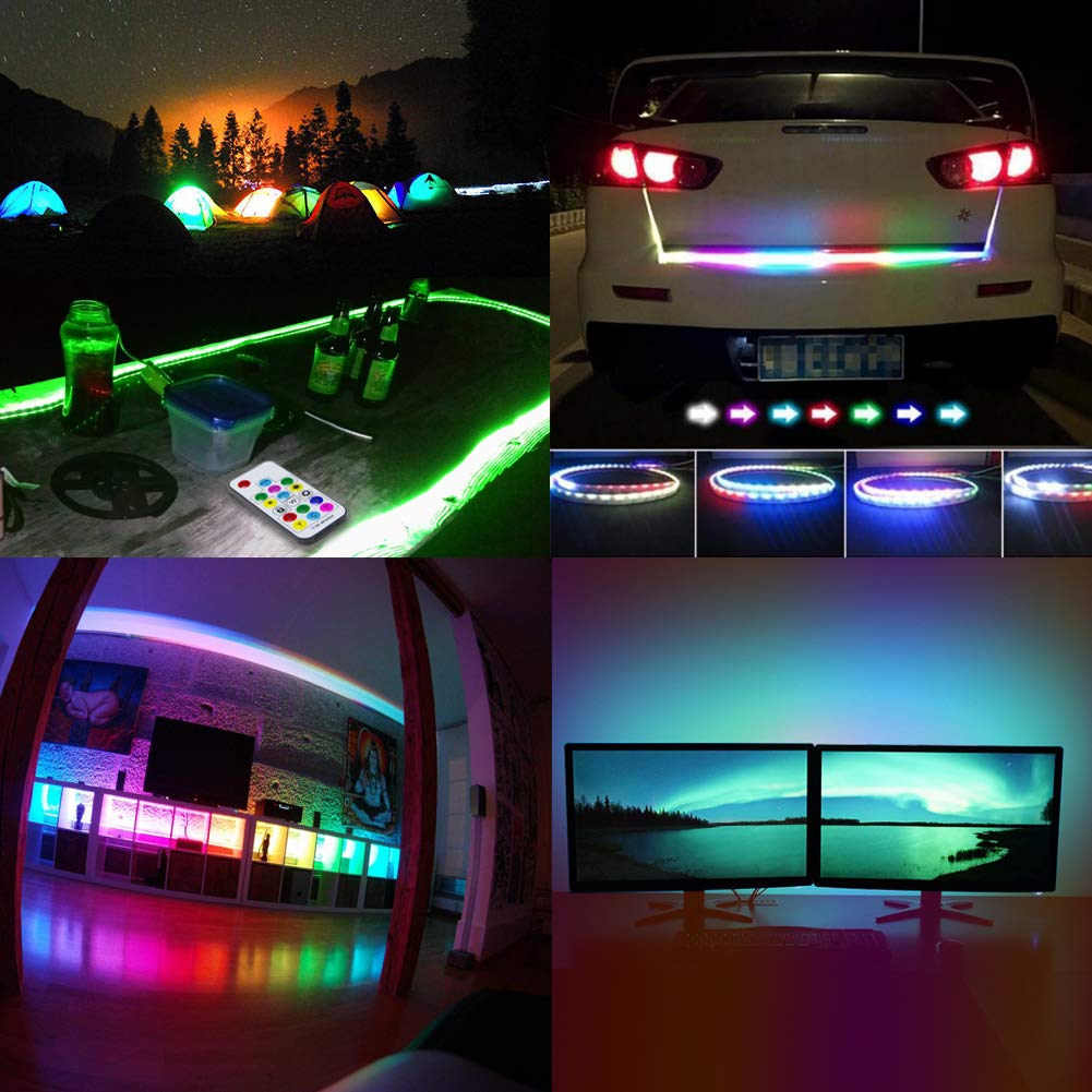 RGB LED Strip Lights 2M USB Powered with Remote - for TV Backlight & Home Decor