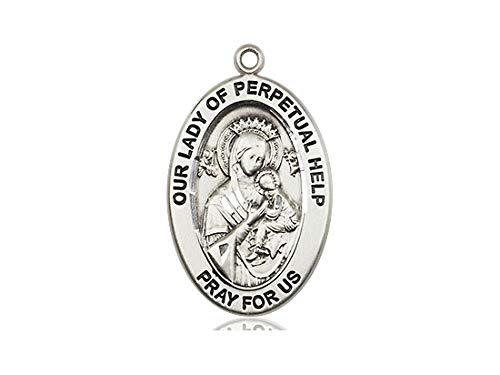 Sterling Silver Saint Medal Necklace with Stainless Steel Chain & Gift Box - Perfect for Religious Gifts, Baptism, First Communion & Everyday Faith Jewelry