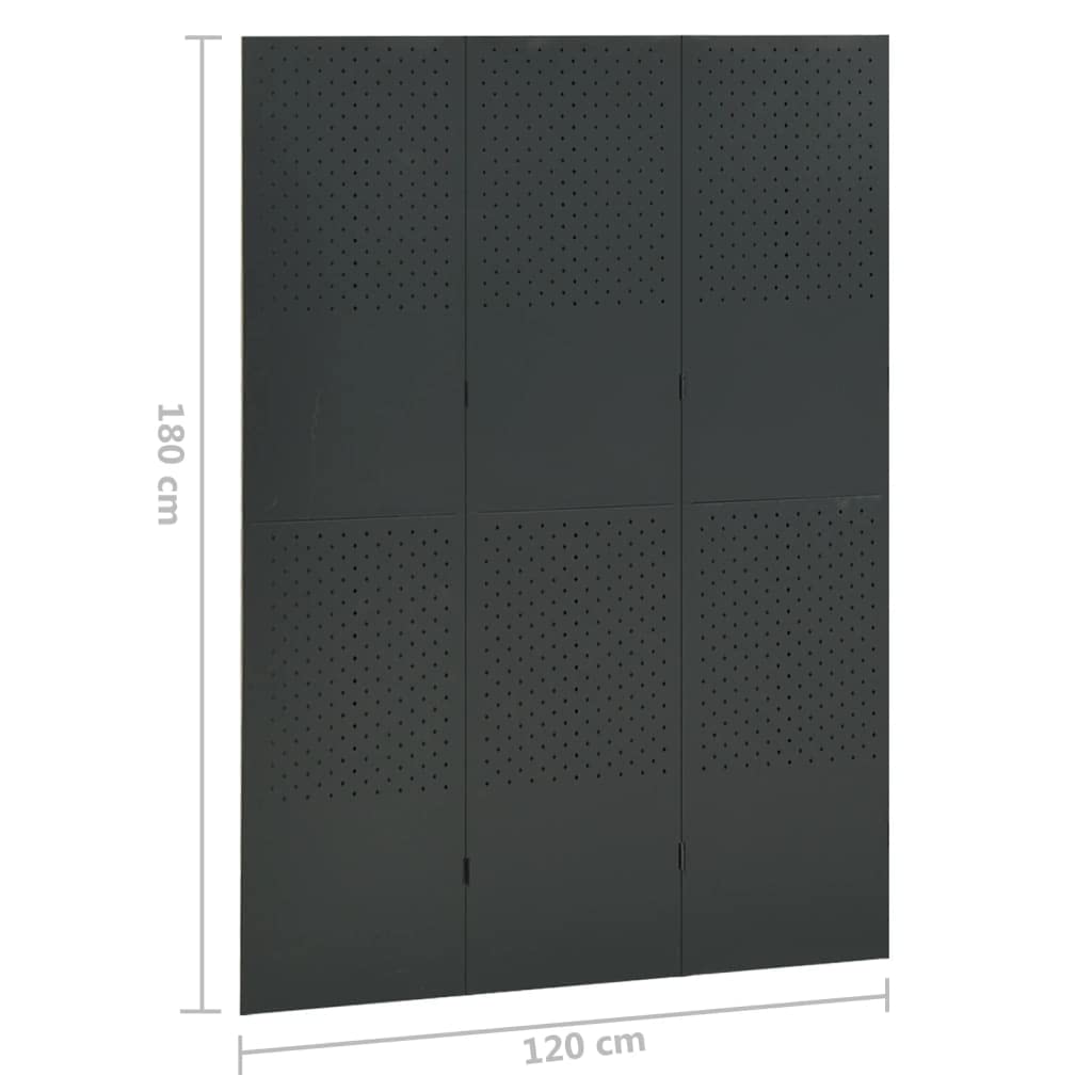 3-Panel Folding Room Divider Privacy Screen - 47.2