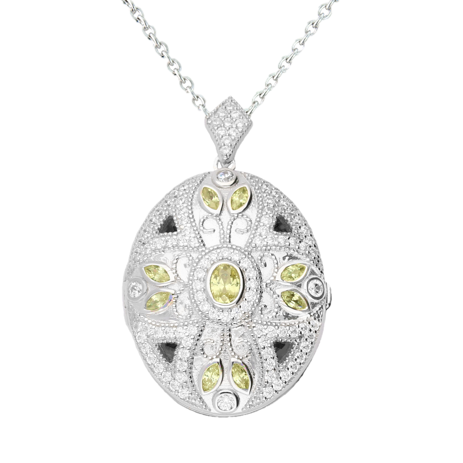 Lola Locket Silver Celine Necklace - Elegant Silver Heart Pendant for Women | Perfect Gift for Valentine's Day, Anniversary & Special Occasions