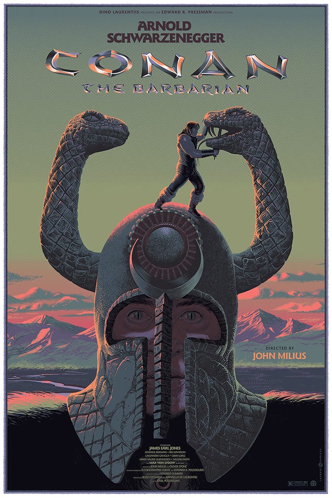 Conan the Barbarian (Variant) Movie Poster - High Quality Wall Art for Home Theater, Man Cave & Fantasy Decor
