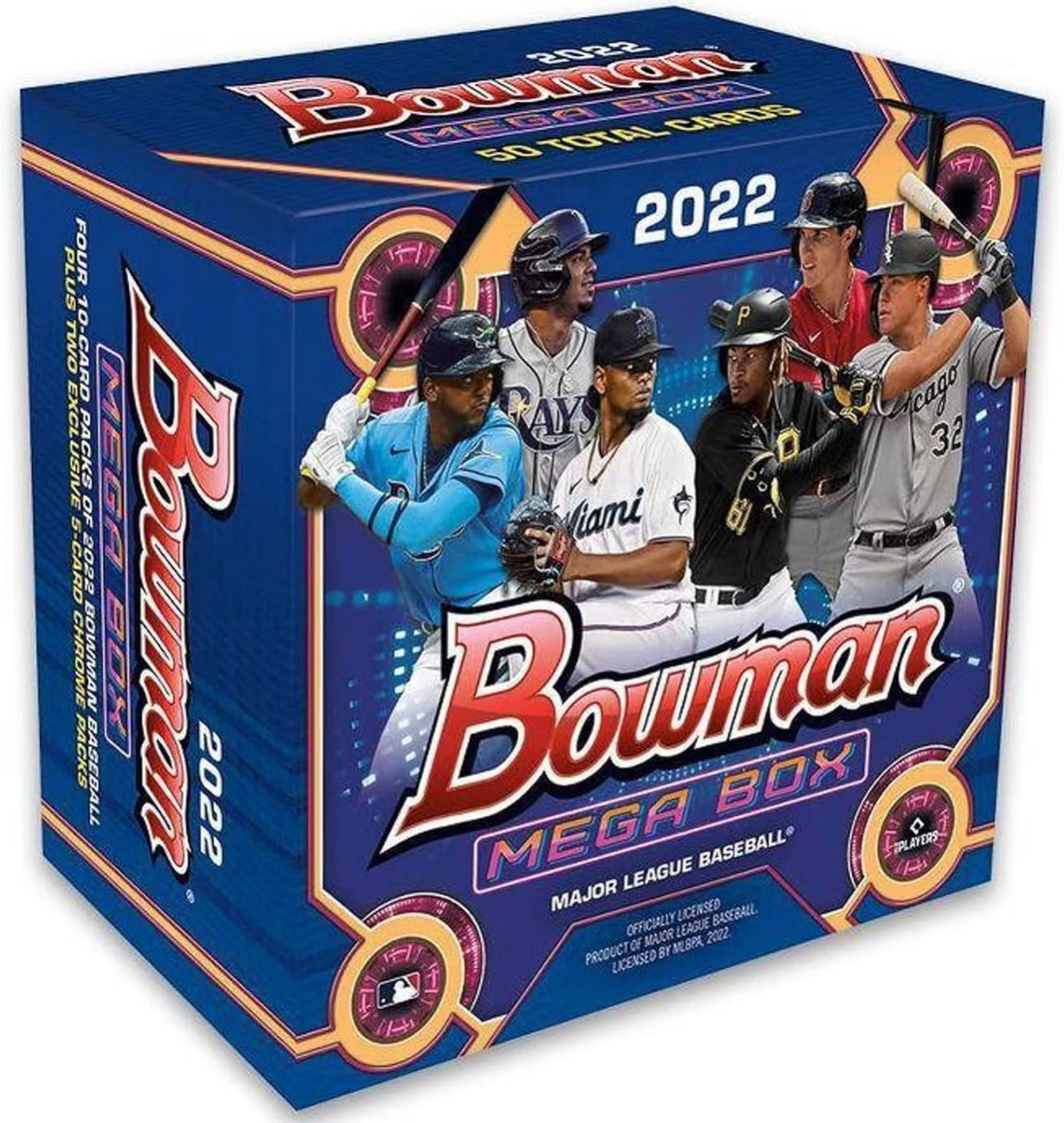 2022 Topps Bowman MLB Baseball Mega Box - Collectible Trading Cards for Baseball Fans | Perfect for Sports Memorabilia, Gifts, and Game Day Excitement