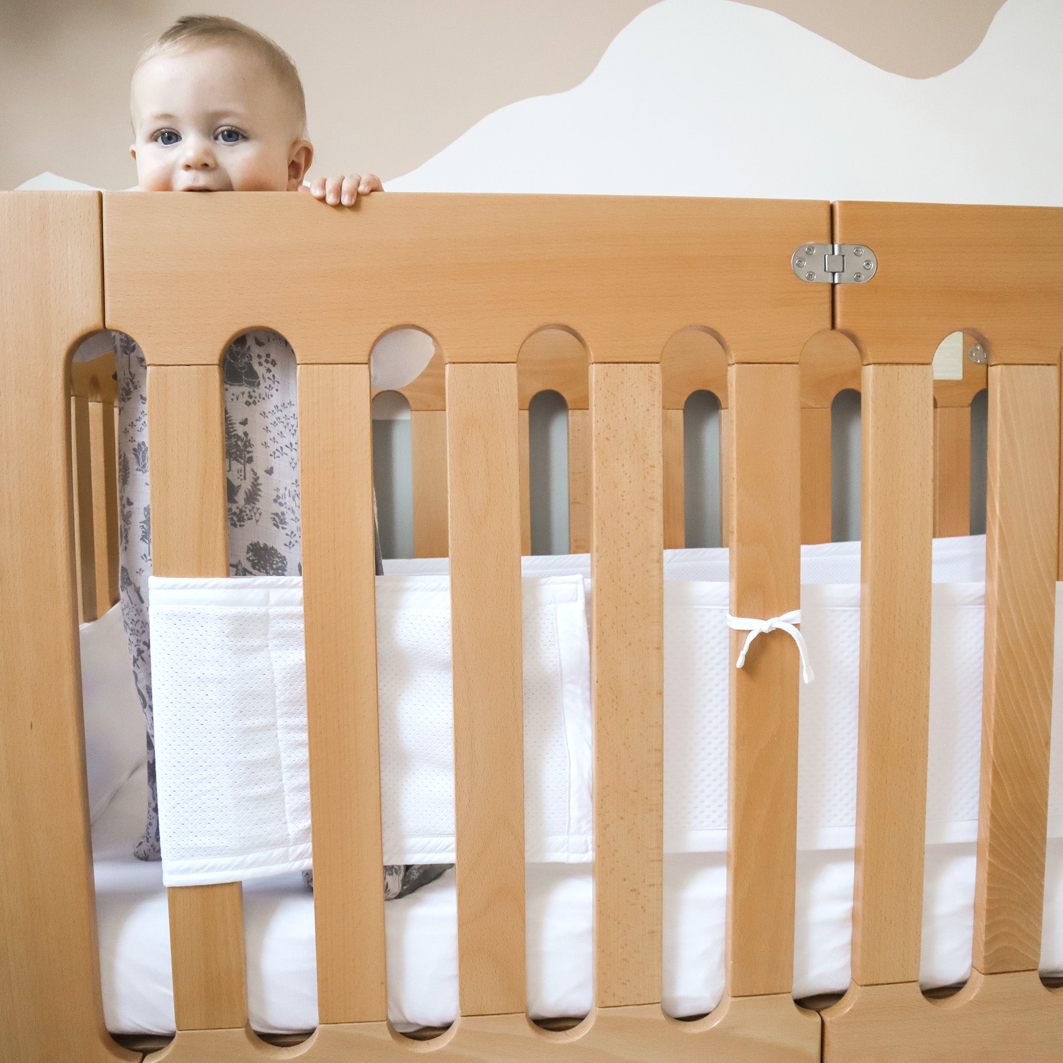 Breathe Easy® White Cot Liner - Soft, Breathable Baby Crib Mattress Cover for Safe & Comfortable Sleep - Perfect for Nursery, Daycare & Travel
