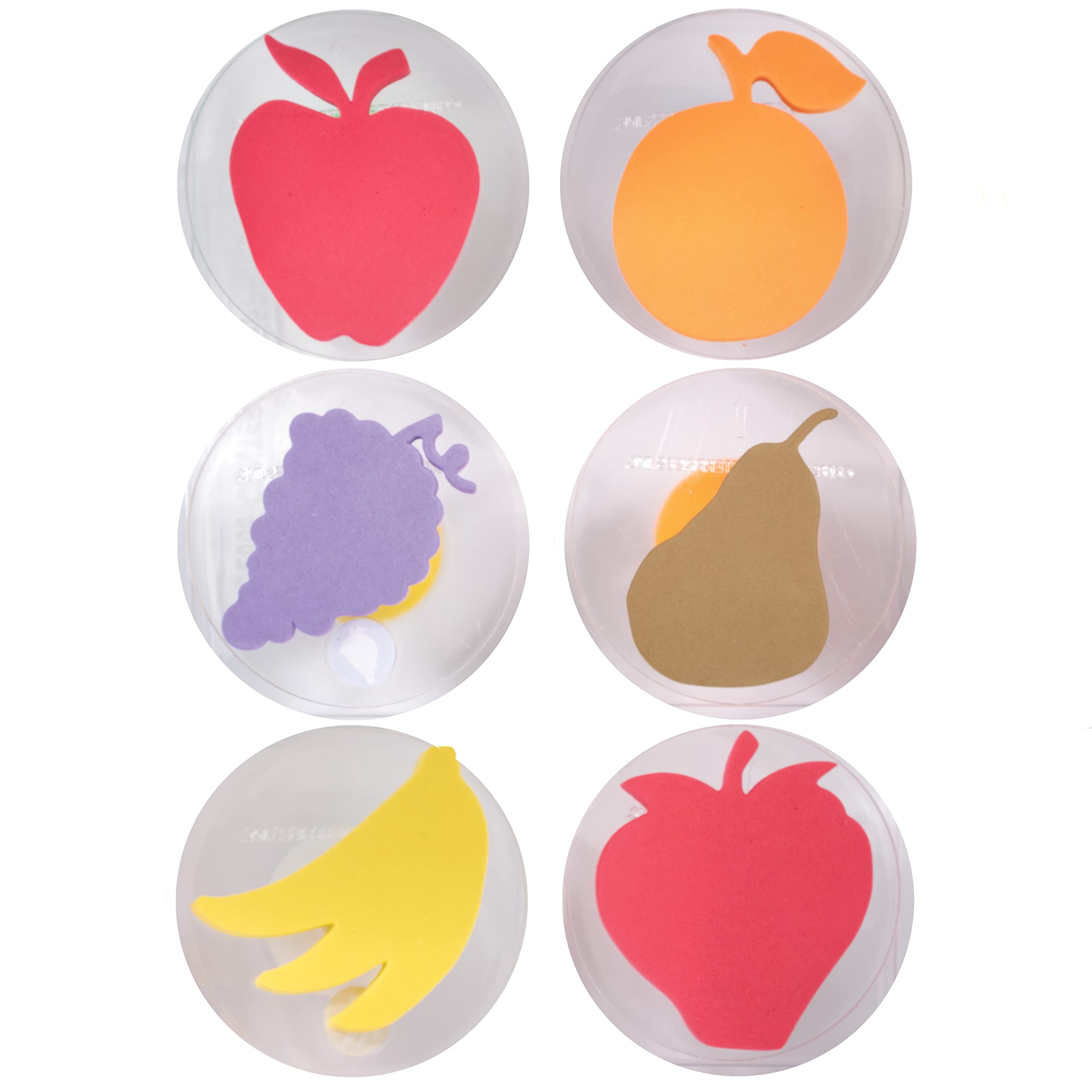 READY 2 LEARN Giant Fruit Stampers Set of 6 - Easy Grip Foam Stamps for Kids Arts & Crafts - Perfect for Classroom Projects, DIY Posters, Birthday Cards & Home Decor