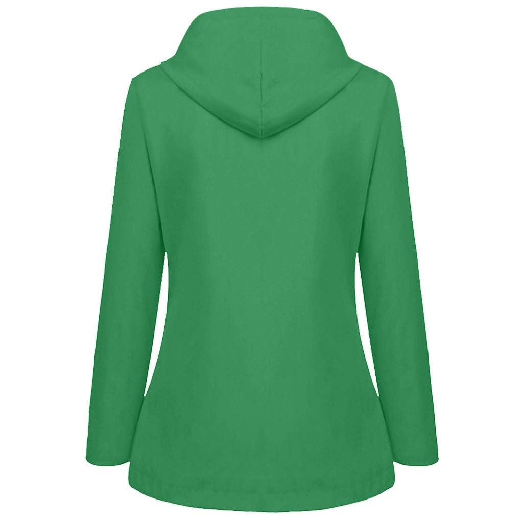 Waterproof Women's Rain Jacket with Hood & Pockets - Windproof Outdoor Raincoat for Hiking, Commuting & Travel - Plus Size Available