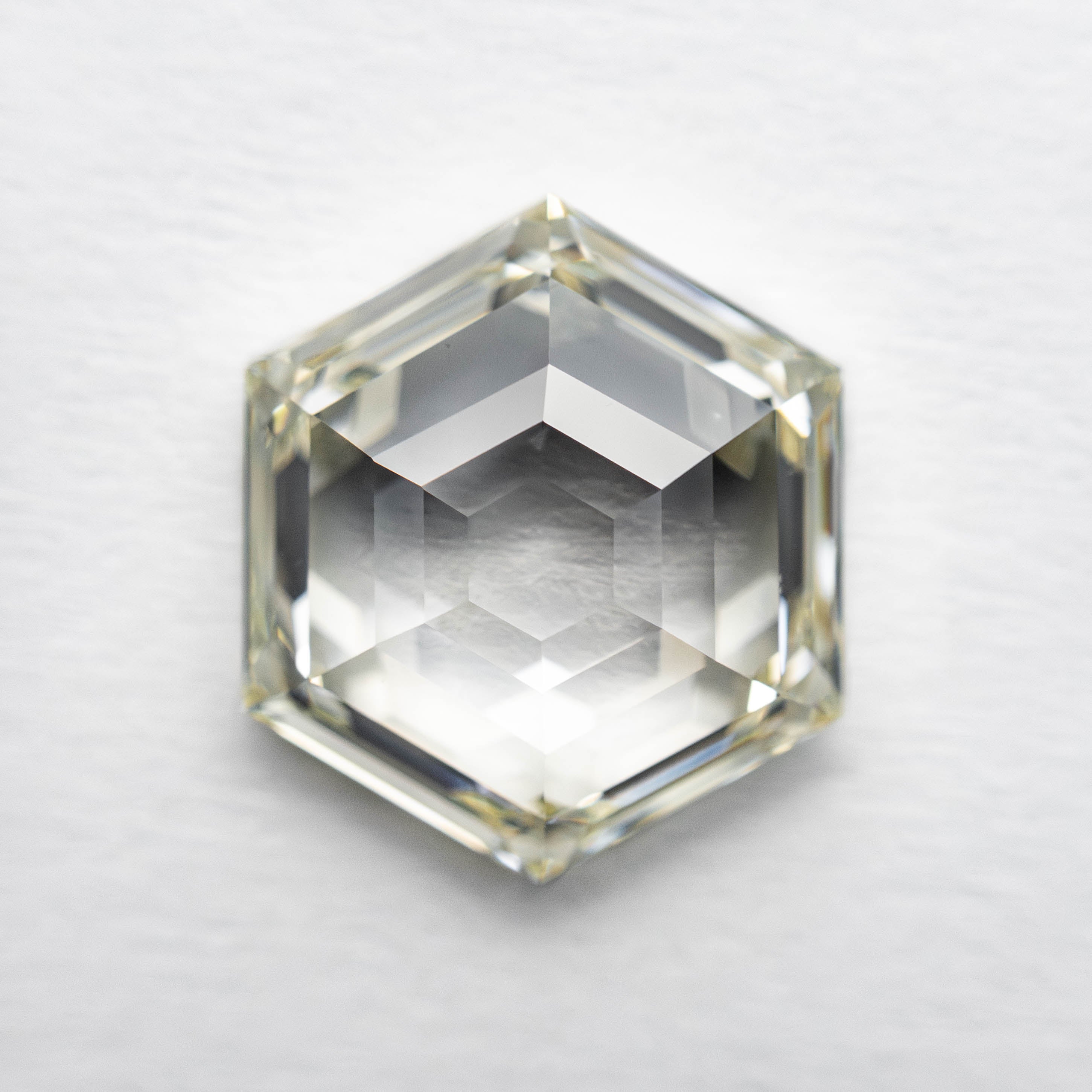 3.15ct GIA Certified M Color VVS2 Clarity Hexagon Step Cut Diamond - 10.56x9.17x3.79mm for Engagement Rings & Fine Jewelry