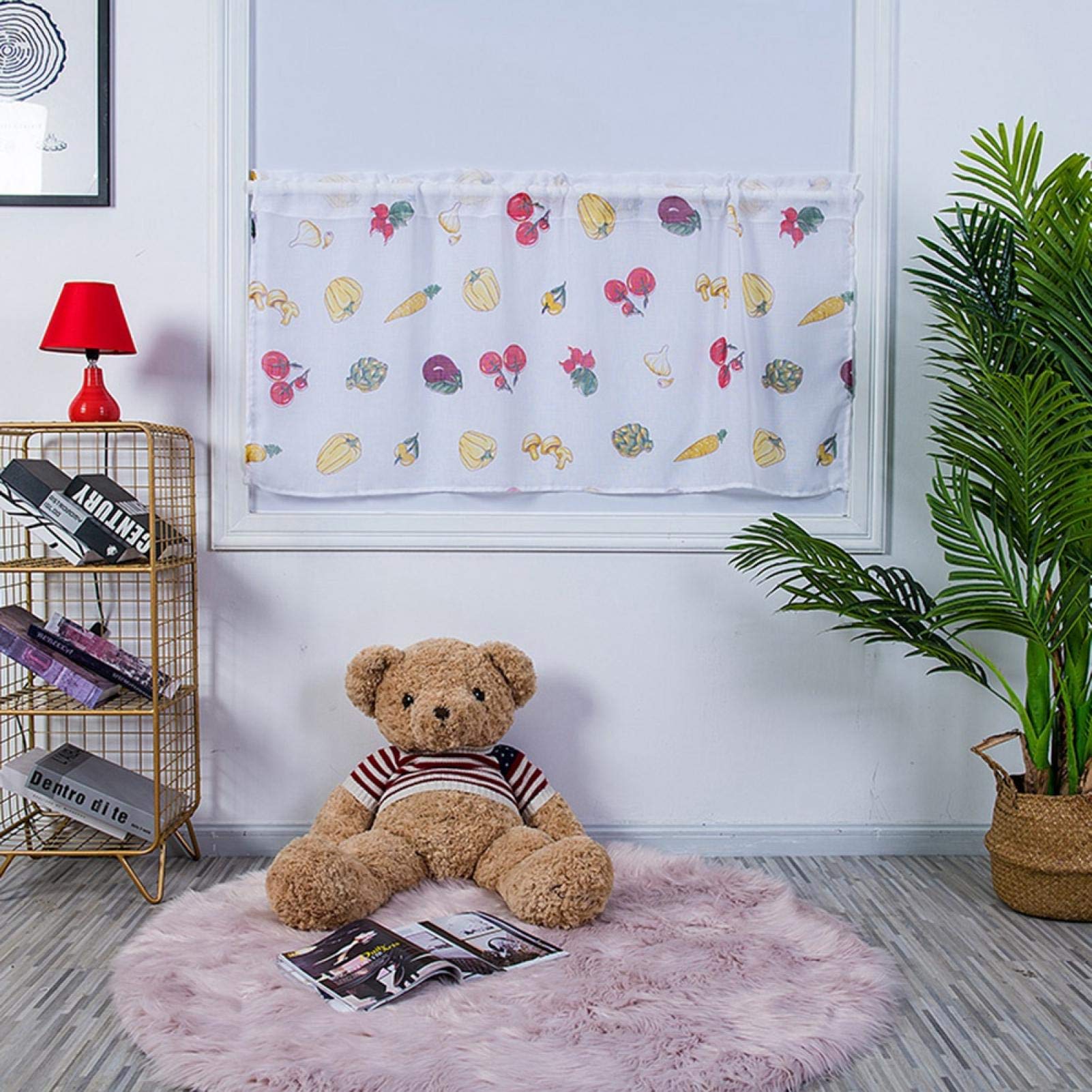 Omabeta Kitchen Curtain 100x50cm - Cute Cartoon Printed Window Curtain for Bedroom, Living Room & Kitchen - Perfect for Home Decor, Privacy & Sun Protection