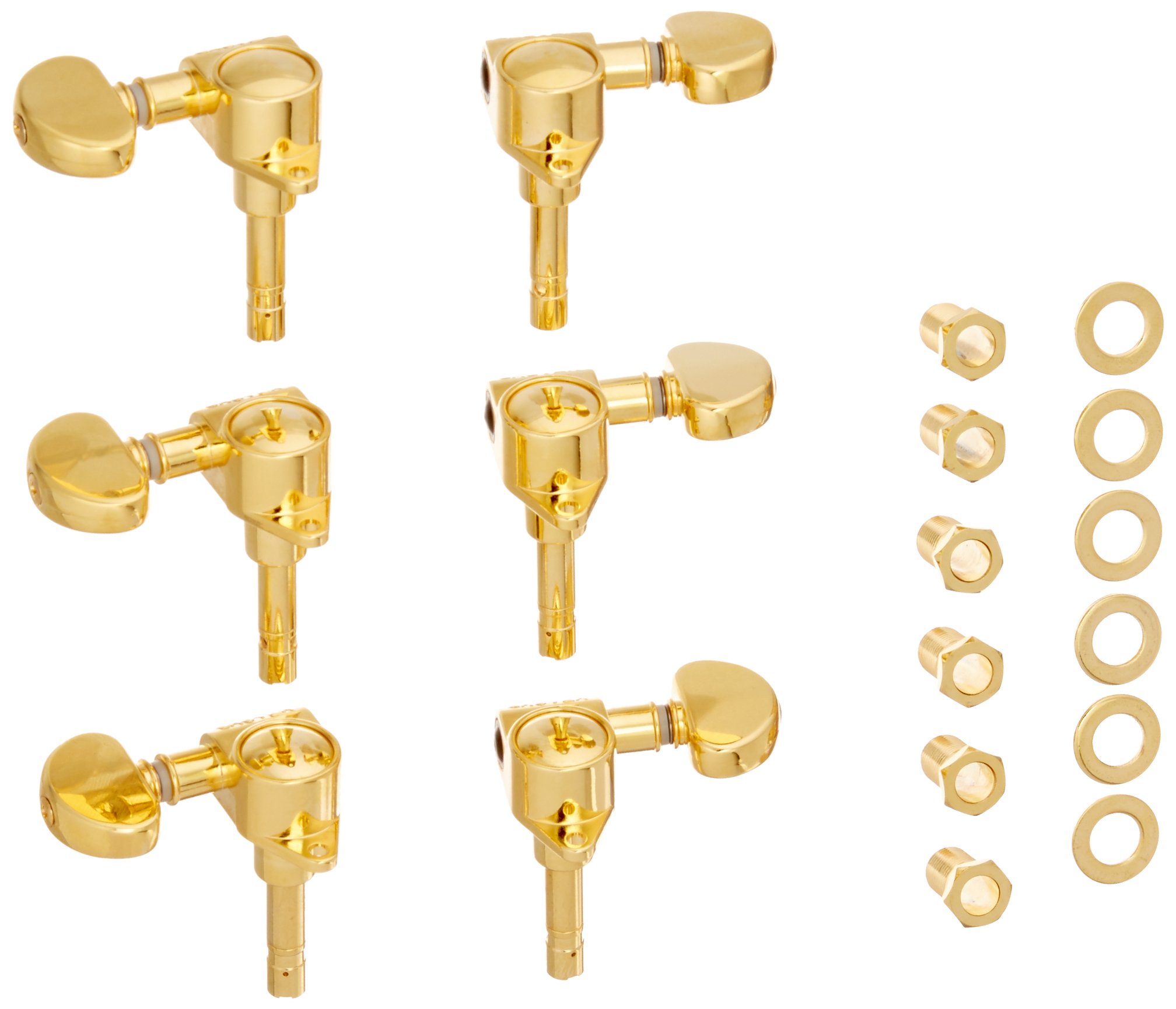 Grover 106G Locking Rotomatic Tuners - 3-Per-Side Gold Guitar Machine Heads for Precise Tuning | Perfect for Electric & Acoustic Guitars, Professional Musicians & DIY Guitar Upgrades