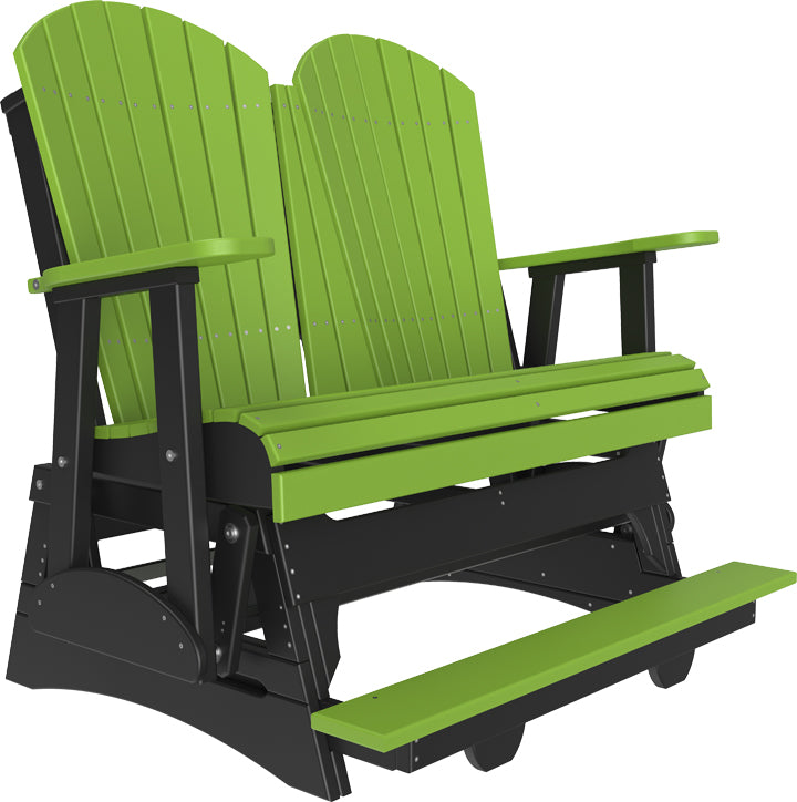 LuxCraft 4-Foot Adirondack Balcony Glider Chair - Outdoor Patio Furniture for Relaxing on Porch, Deck, Garden or Backyard