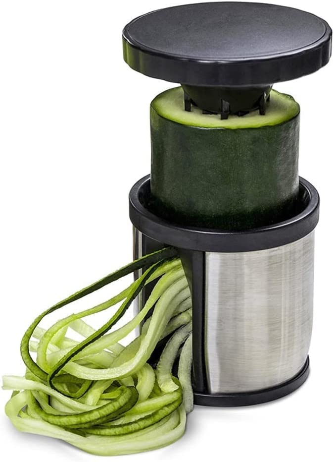 Stainless Steel Spiral Cutter & Zoodle Maker - Vegetable Slicer for Pasta, Salad & Healthy Meals - Perfect for Kitchen, Meal Prep & Low-Carb Diets