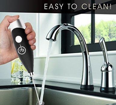 RB Arrbee's Choice Electric Milk Frother - Battery Powered Handheld Blender for Espresso, Latte, Whipped Cream & Egg Beating | Stainless Steel Whisk with Stand Included | Perfect for Coffee Shops, Home Baristas & Kitchen Use