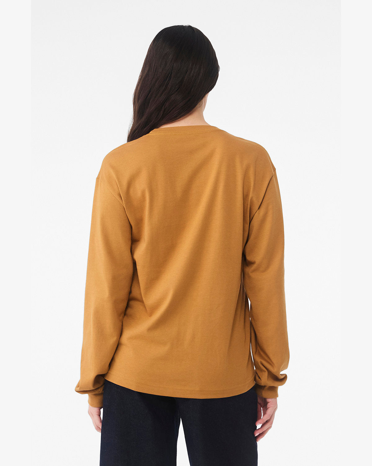 Bella + Canvas 3511 Heavyweight 6oz Unisex Long Sleeve T-Shirt - Soft Cotton Crewneck Tee for Men & Women - Perfect for Casual Wear, Layering & Everyday Comfort