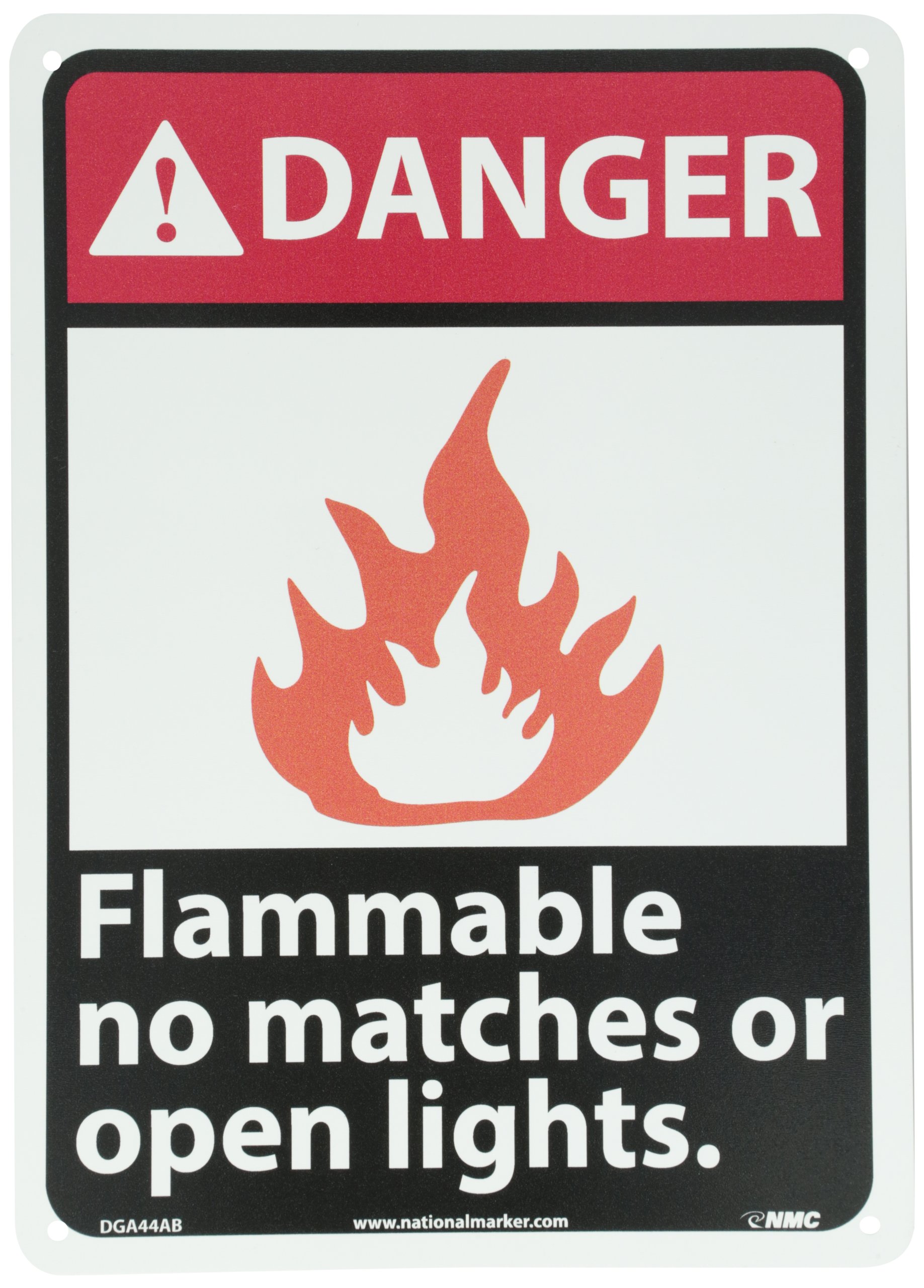 DANGER - FLAMMABLE NO MATCHES OR OPEN LIGHTS ANSI Safety Sign | 10