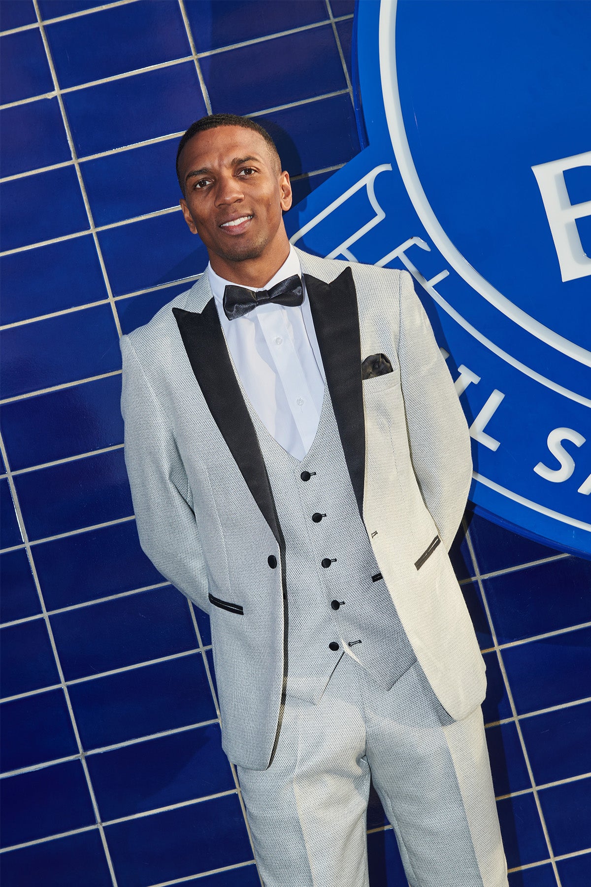 Everton FC Ashley Young Spencer Stone Tuxedo Lapel Suit - Formal Wear for Weddings, Gala Events & Special Occasions