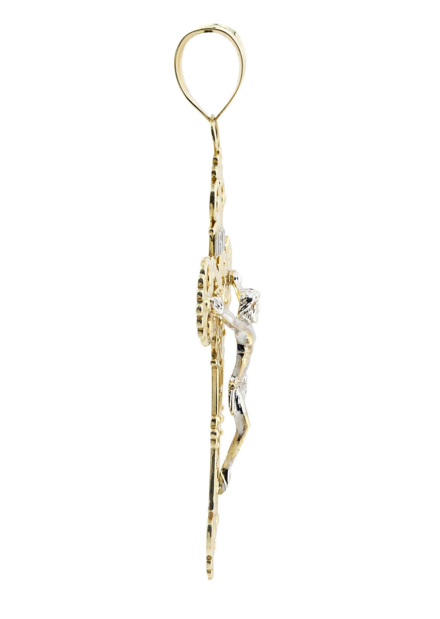 10K Gold Cross Pendant for Women & Men - 22 Grams Solid Gold Crucifix Necklace - Perfect for Gifts, Baptism, First Communion & Everyday Wear