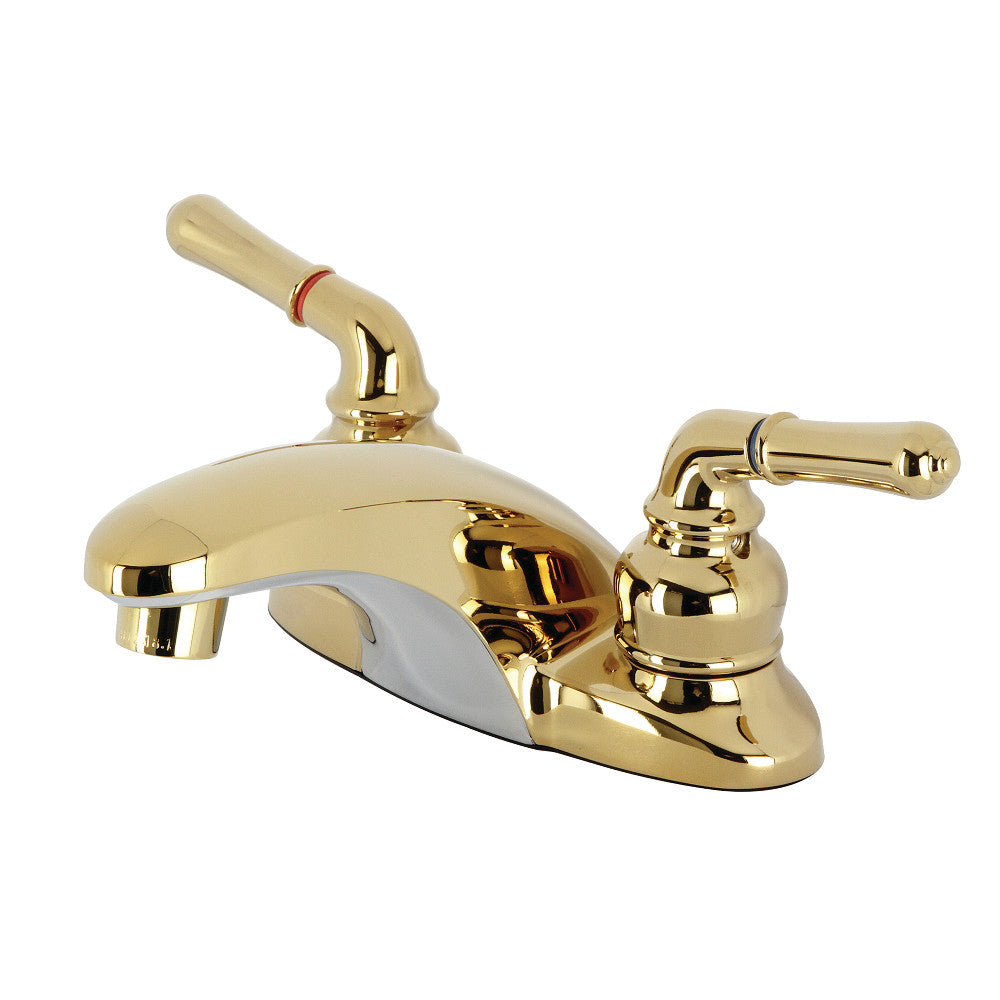 Kingston Brass KB621LP 4-Inch Centerset Bathroom Faucet - Chrome Finish for Vanity Sink, Perfect for Modern Bathroom Renovation & Home Upgrade