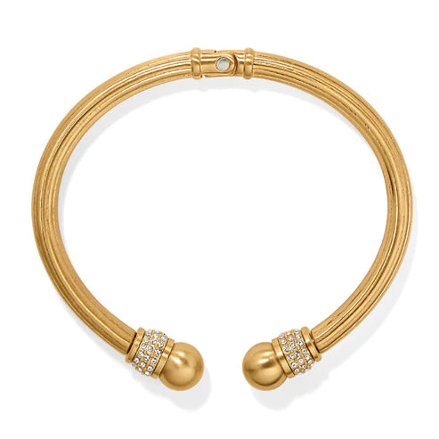 Brighton Meridian Open Hinged Bangle Bracelet in Gold Tone - Elegant Jewelry for Women, Perfect for Parties, Weddings & Everyday Wear
