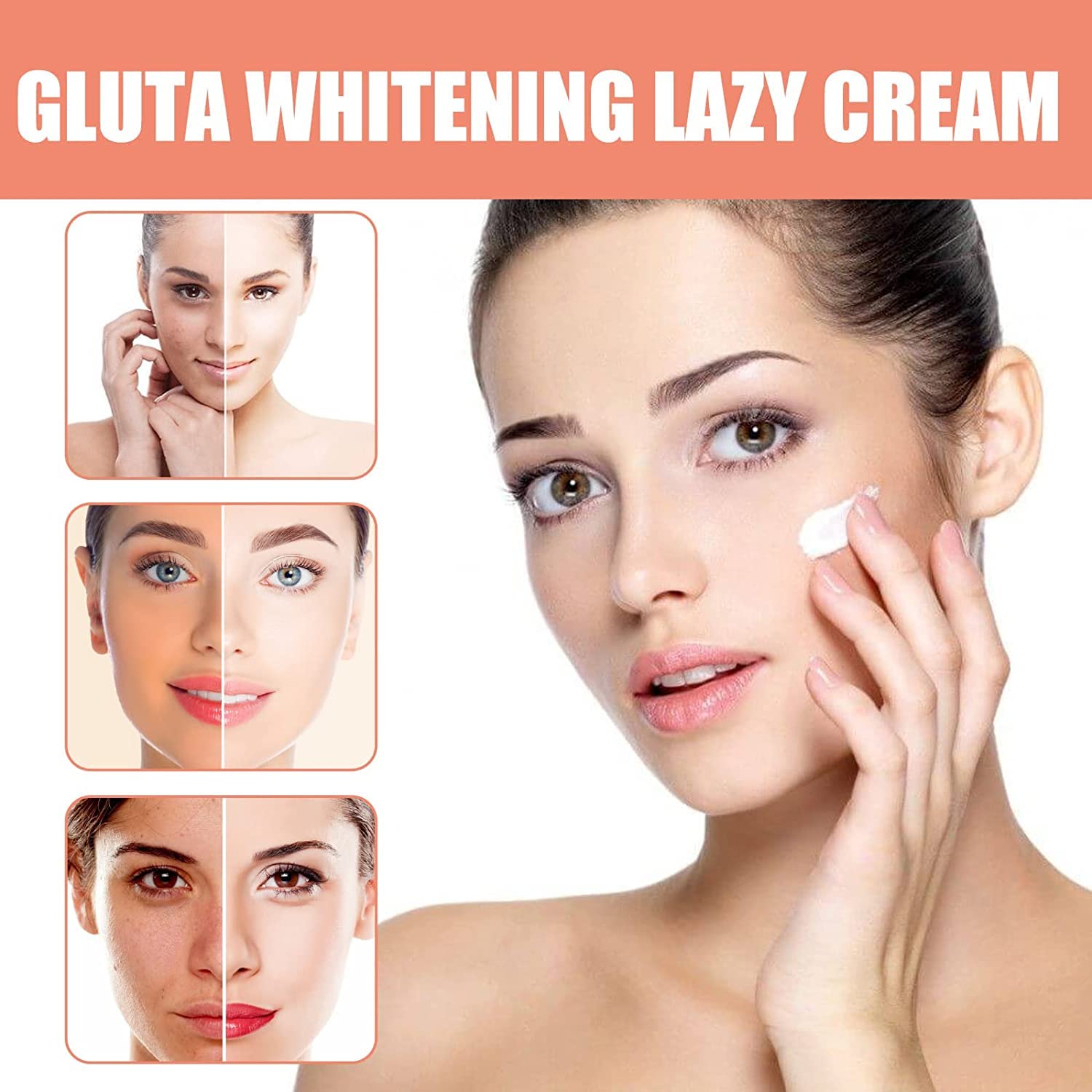 Gluta Whitening Facial Cream - Korean Moisturizing Day Cream for Brightening & Hydration | Perfect for Daily Skincare & Night Routine