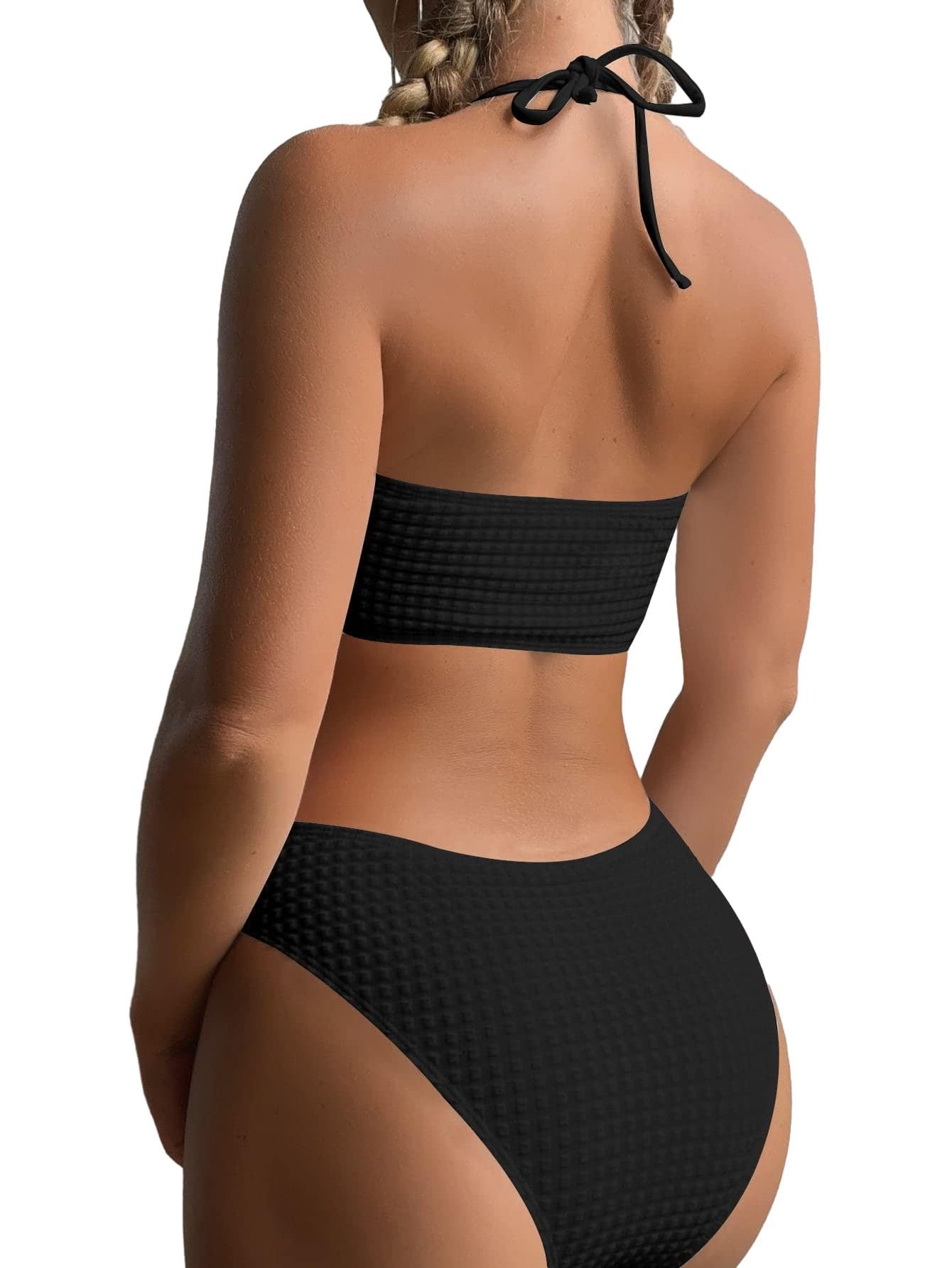 SHENHE Women's 3 Piece High Waisted Bikini Set - Summer Swimwear with Cover Up - Sexy Bathing Suit for Beach, Pool & Vacation