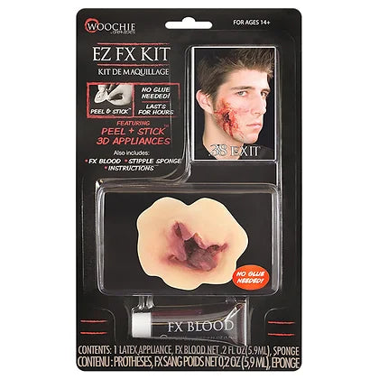 Woochie .38 Exit Wound Special Effects Makeup - Realistic Fake Blood & Wound for Halloween, Cosplay, and Horror Movies