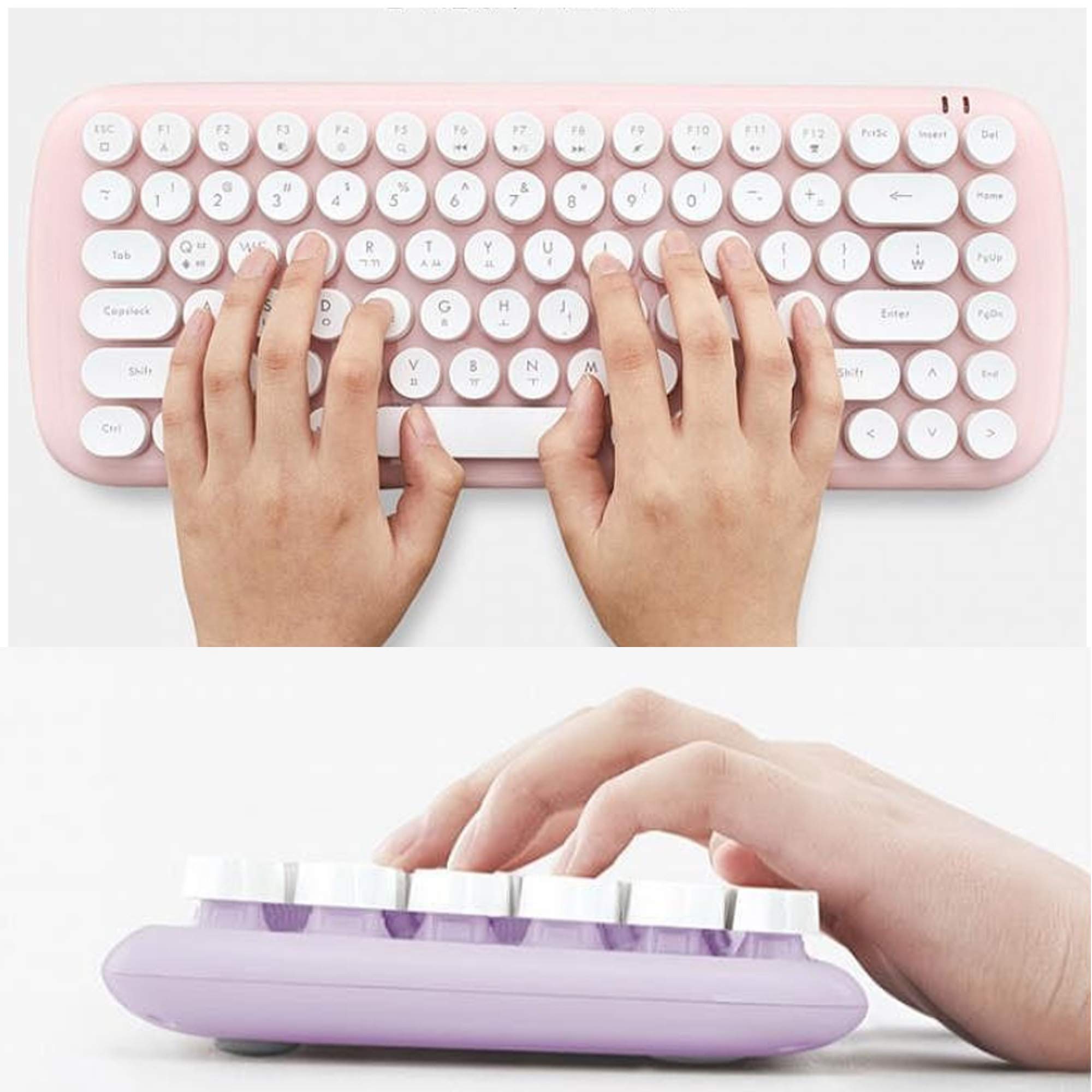 Compact Mini Bluetooth Keyboard - Korean & English Bilingual Layout - Perfect for Smartphones, Tablets, and Laptops