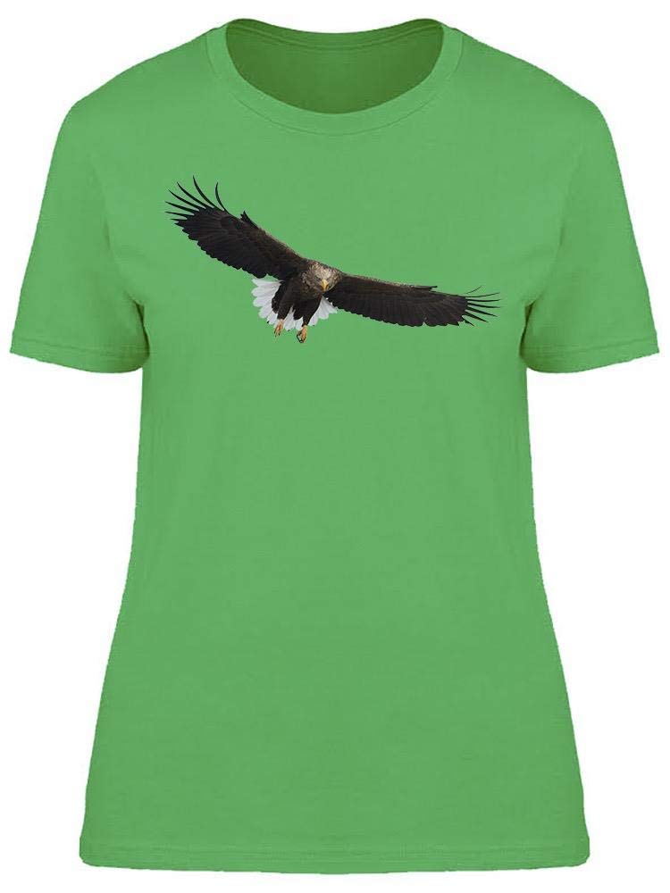 Smartprints Women's White-tailed Eagle Flying Graphic T-Shirt - Casual Comfort Tee for Outdoor Adventures & Everyday Wear
