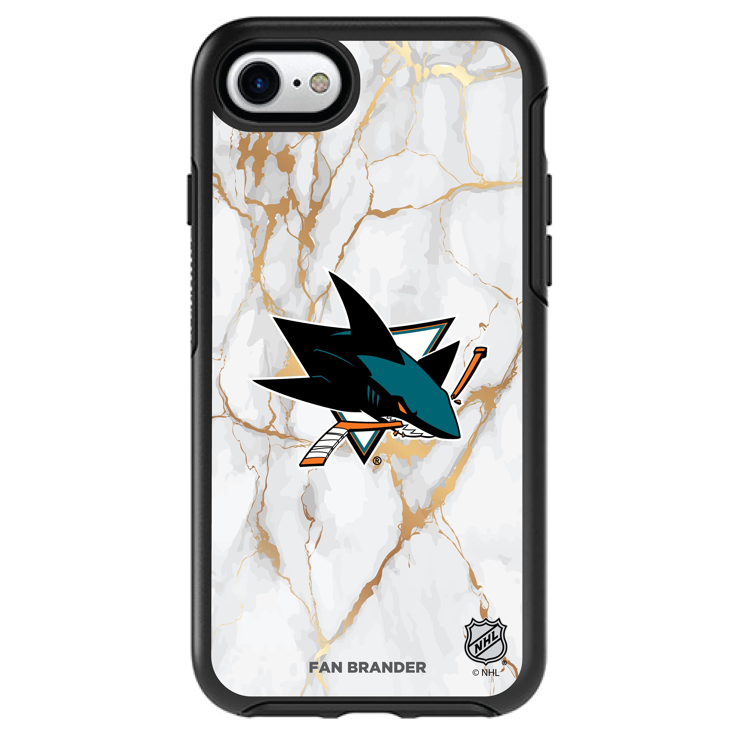NHL OtterBox Symmetry Case for iPhone - White Marble Design | Durable Protection for Sports Fans