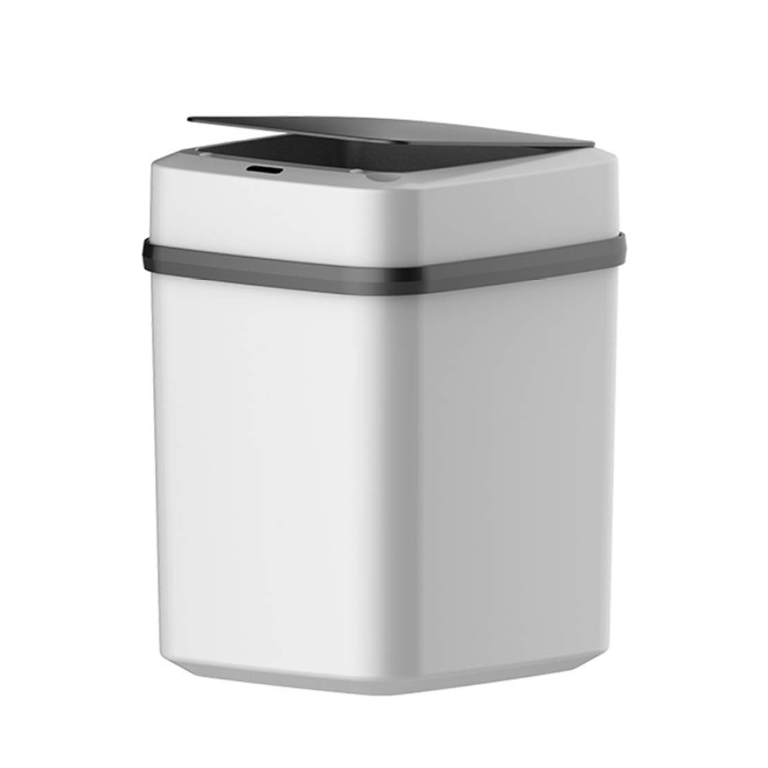 JLDN 10L/2.6 Gallon Smart Automatic Trash Can - Touchless Motion Sensor Kitchen Garbage Bin with Lid, High-Capacity Adjustable Waste Dustbin, White - Perfect for Home, Office & Kitchen Use