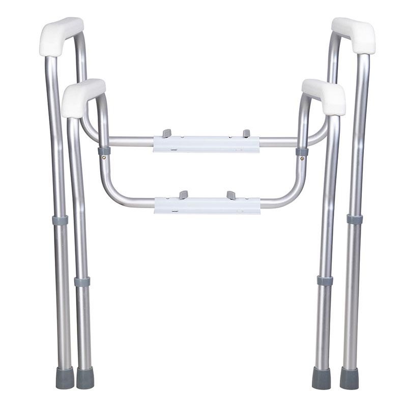 TheLAShop Adjustable Toilet Safety Frame Rail Grab Bar - 375lbs Weight Capacity for Elderly & Disabled - Bathroom Assist Device for Seniors, Handicapped & Post-Surgery Recovery