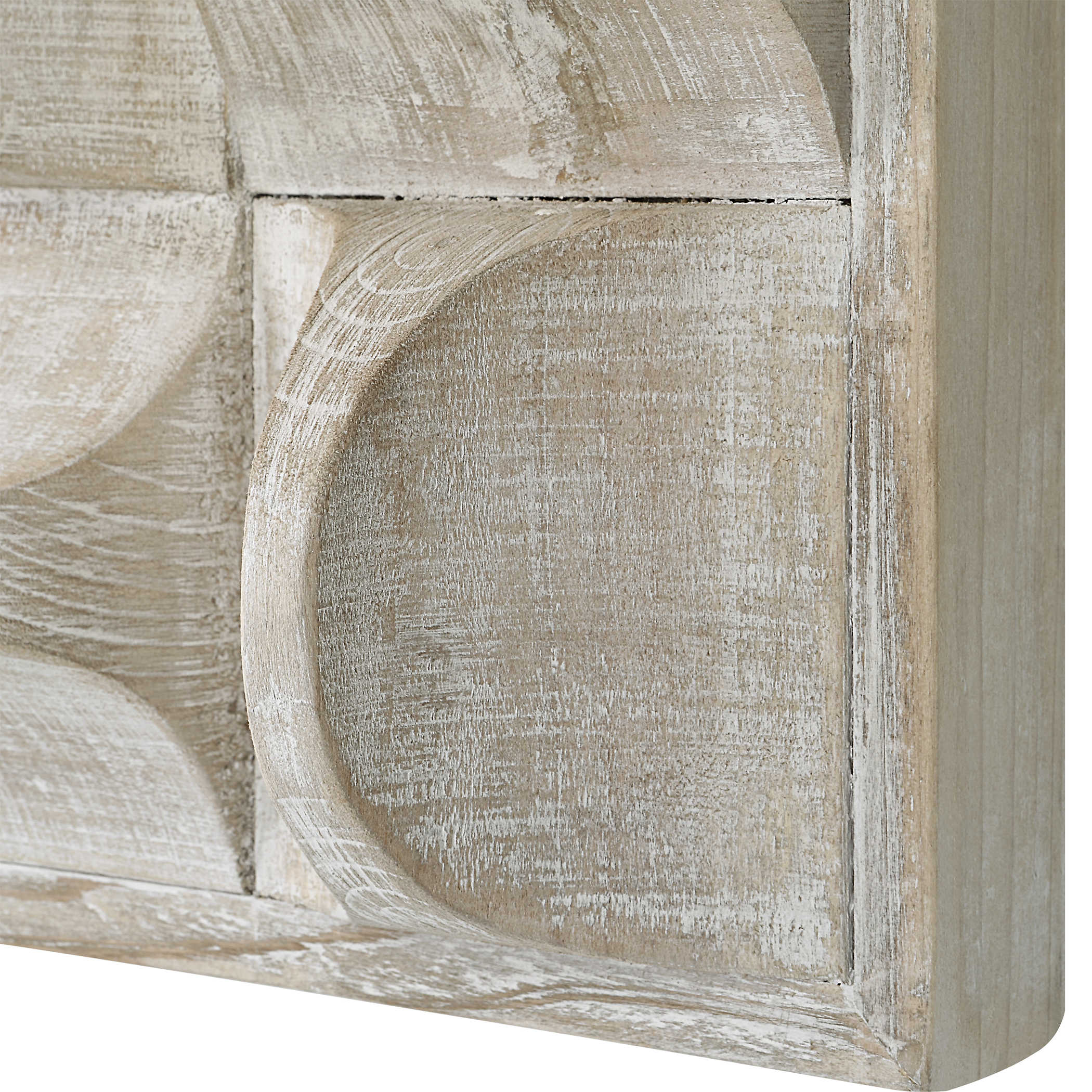 Handmade White Carved Wood Wall Decor - Rustic Farmhouse Style Home Art for Living Room, Bedroom & Entryway Decorations