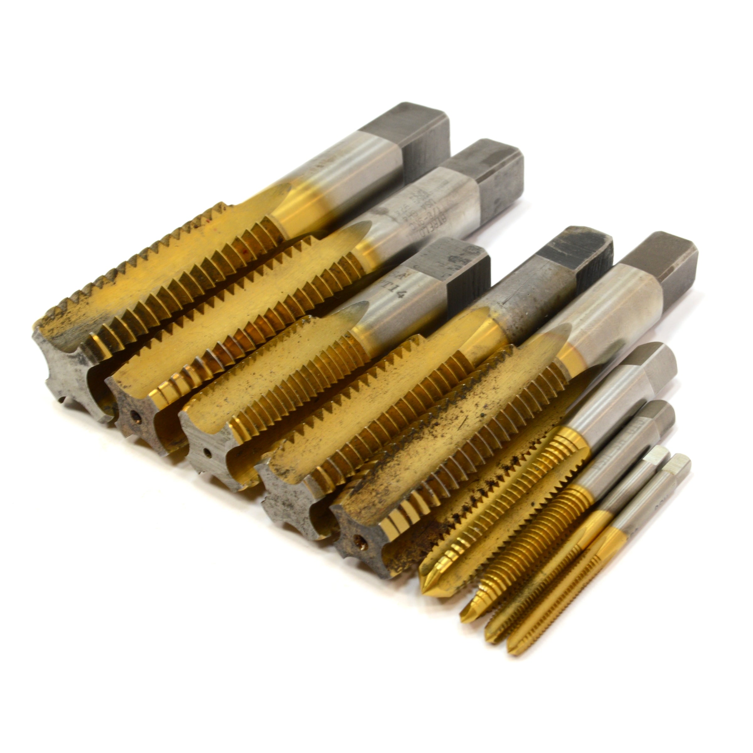 Premium Used UNION BUTTERFIELD Tap Set - 9 Sizes (1/8, 1/4, 3/8, 1/2, 5/8, 3/4, 7/8, 1 inch) for Metalworking, Plumbing & DIY Projects | High-Quality Industrial Tools