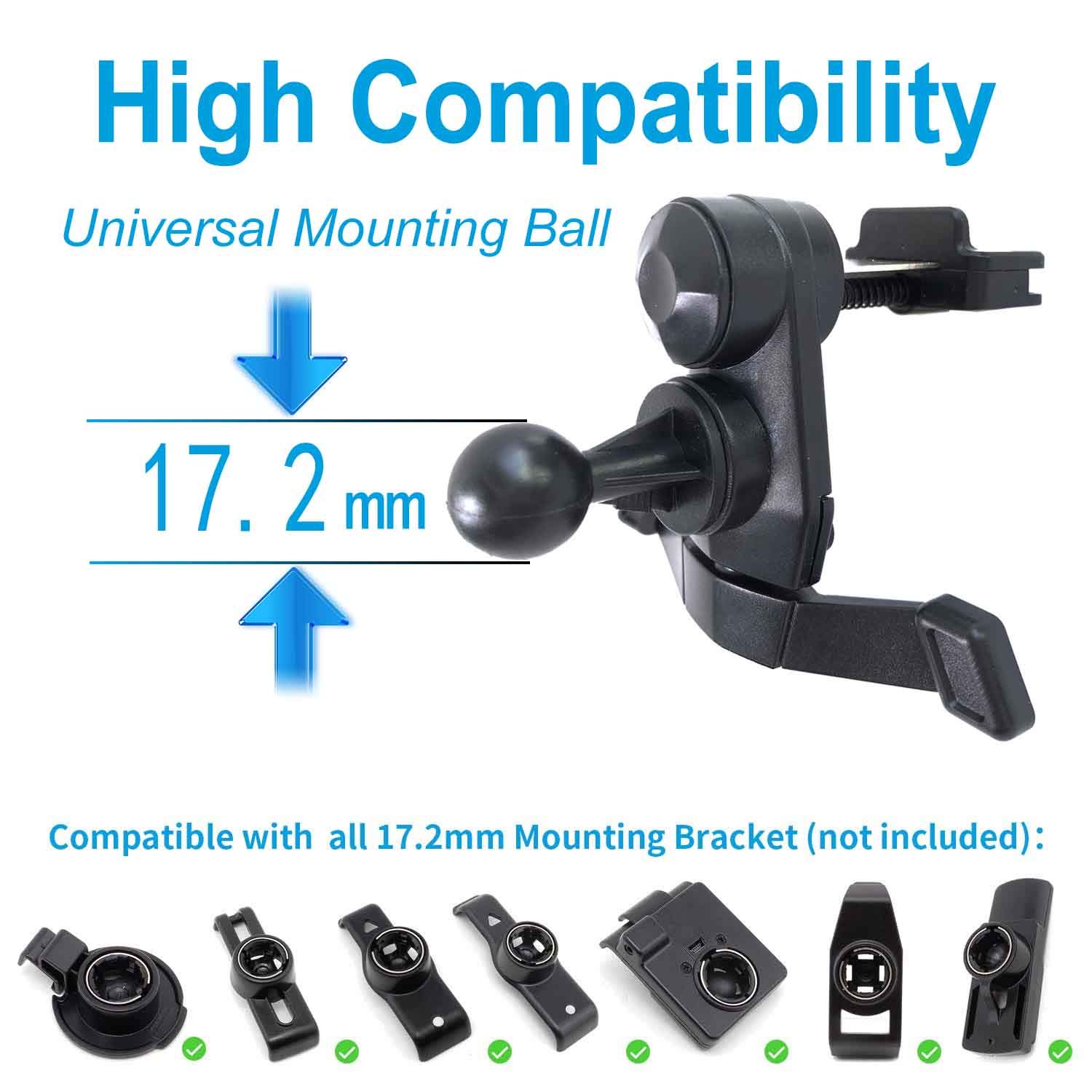 Premium Air Vent GPS Mount for Garmin Nuvi, RV, Dezl, DriveSmart & DriveAssist - Universal Car GPS Holder with Secure Clip - Perfect for Road Trips, RV Travel & Daily Commuting