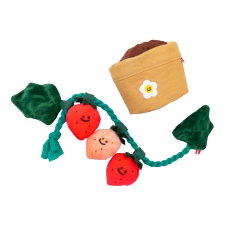 Bacon Scented Strawberry Nose Work Toy for Dogs - Interactive Scent Training Game for Canine Enrichment & Mental Stimulation (Great for Indoor/Outdoor Play, Hunting Practice & Agility Training)