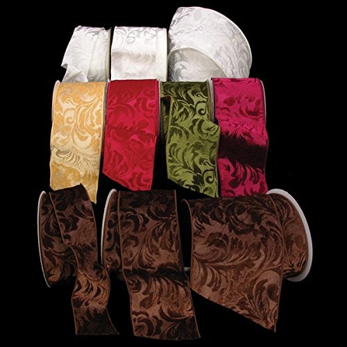 Premium Bordeaux Red Wired Polyester Ribbon - 2.5