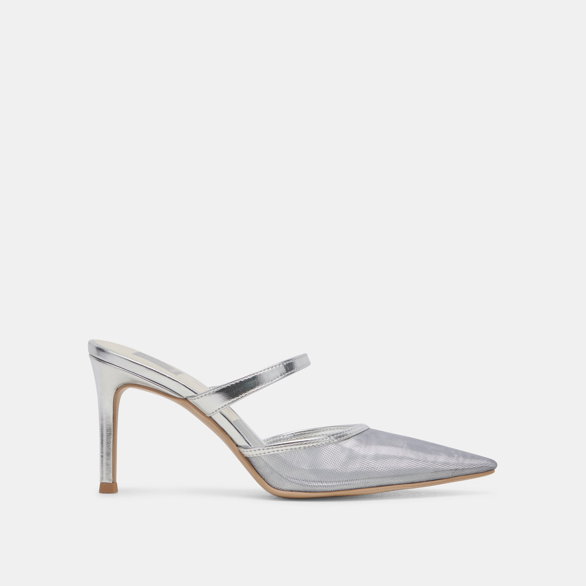 KATIK Women's Silver Mesh High Heels - Elegant Party & Evening Shoes for Prom, Wedding, and Special Occasions
