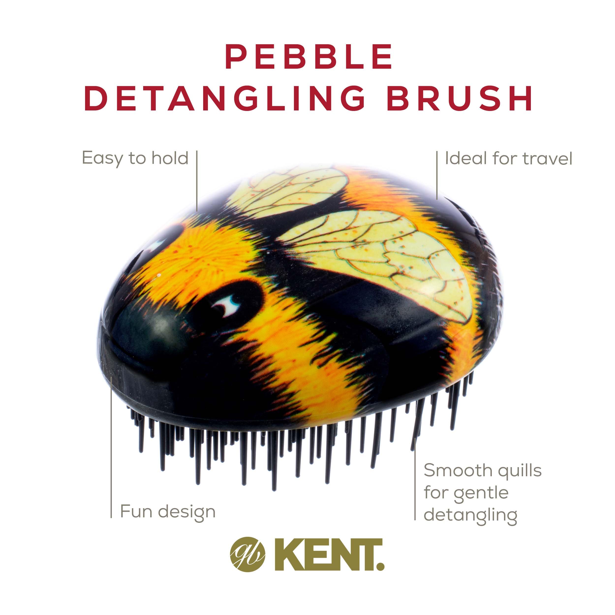 Kent PBEE Scalp Massager & Hair Detangler - Shower Brush for Dandruff & Kids (Travel Size) - Perfect for Home & Travel