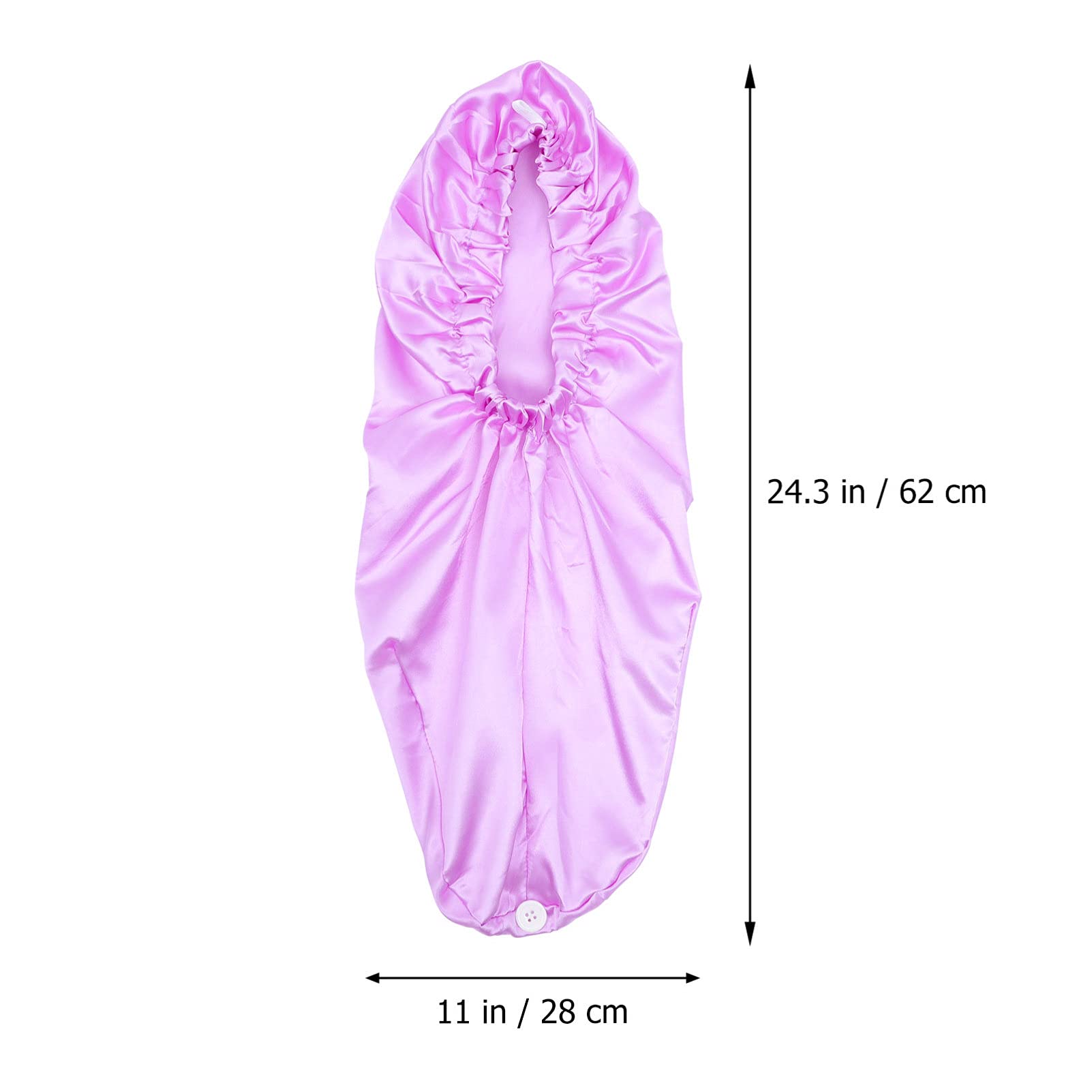 Silk Satin Sleep Cap for Women - Long Hair Bonnet with Adjustable Band, Purple Silk Hair Wrap for Nighttime & Salon Use - Perfect for Dreadlocks, Braids & Natural Hair Protection While Sleeping