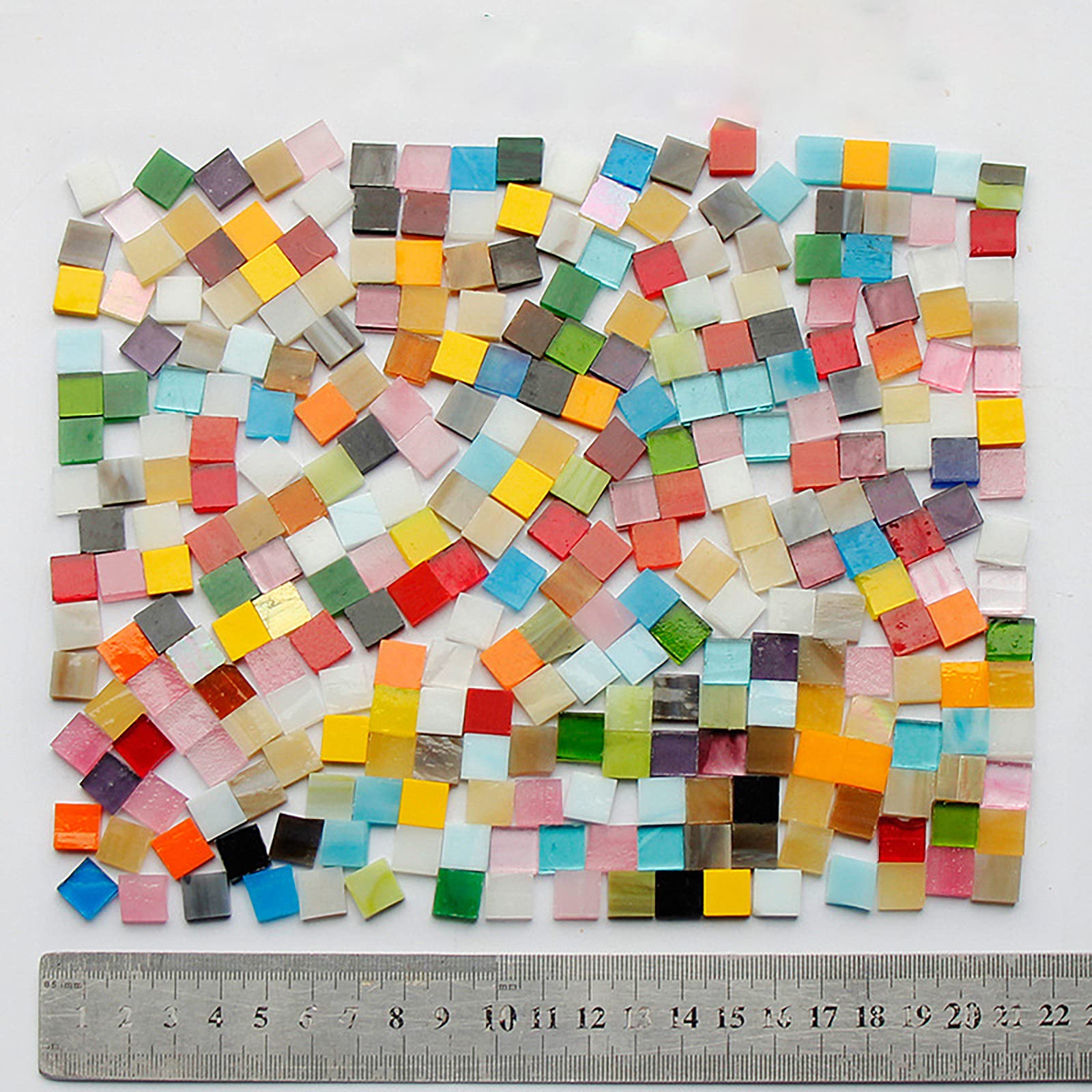 280-Piece Mica Glass Mosaic Tile Set (1x1cm) - Emerald Green Square Tiles for DIY Crafts, Home Decor, Picture Frames & Flower Pots - Perfect for Kitchen Backsplash, Bathroom Wall & Art Projects