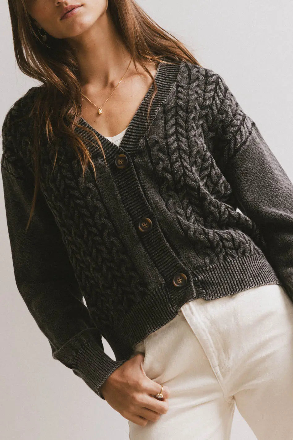 Lane Cable Knit Cardigan for Women - Cozy Winter Sweater | Soft & Warm Open Front Knitwear | Perfect for Casual Outfits, Office Wear & Holiday Gatherings