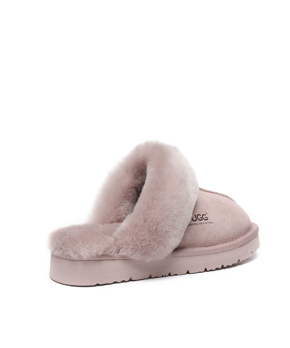 Women's UGG Fuzzy Summer Slippers - Cozy Indoor/Outdoor House Shoes with Soft Fleece Lining for Relaxing at Home, Lounging or Quick Errands