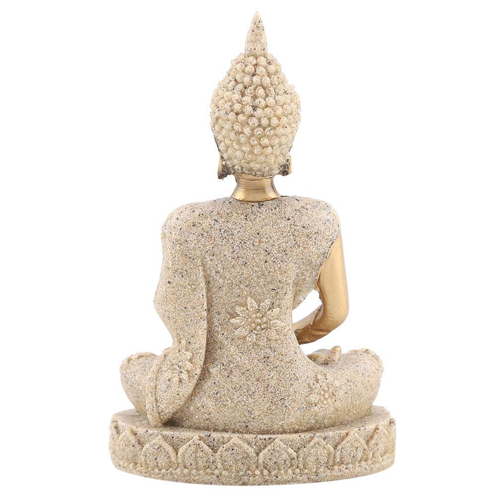 03 Handcrafted Gold Buddha Statue - Exquisite Carving Home Decor for Meditation, Living Room & Office | Spiritual Gift & Feng Shui Ornament