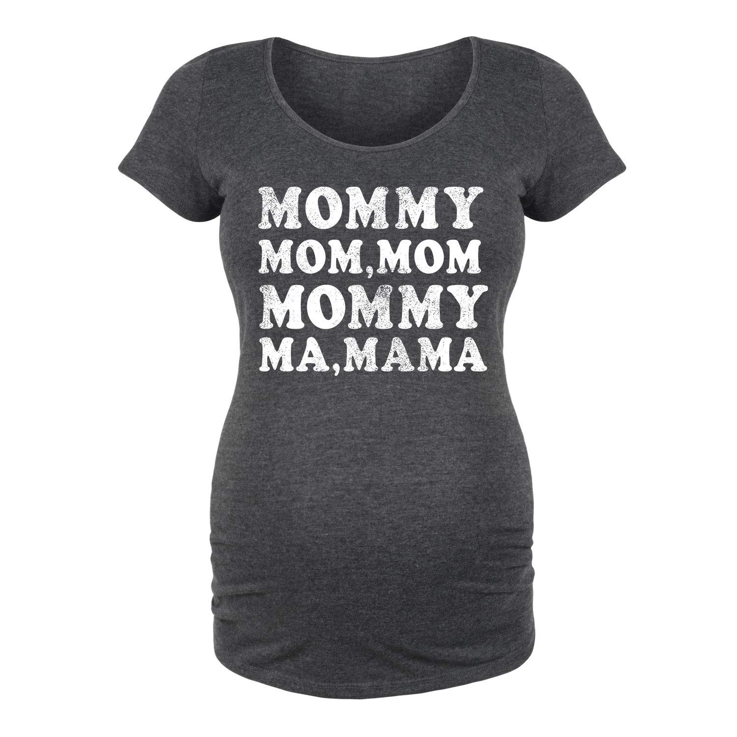 Bloom Maternity - Mom Repeat Scoop Neck Maternity T-Shirt - Soft Pregnancy Tee for Everyday Comfort | Perfect for Work, Casual Outings & Maternity Photos