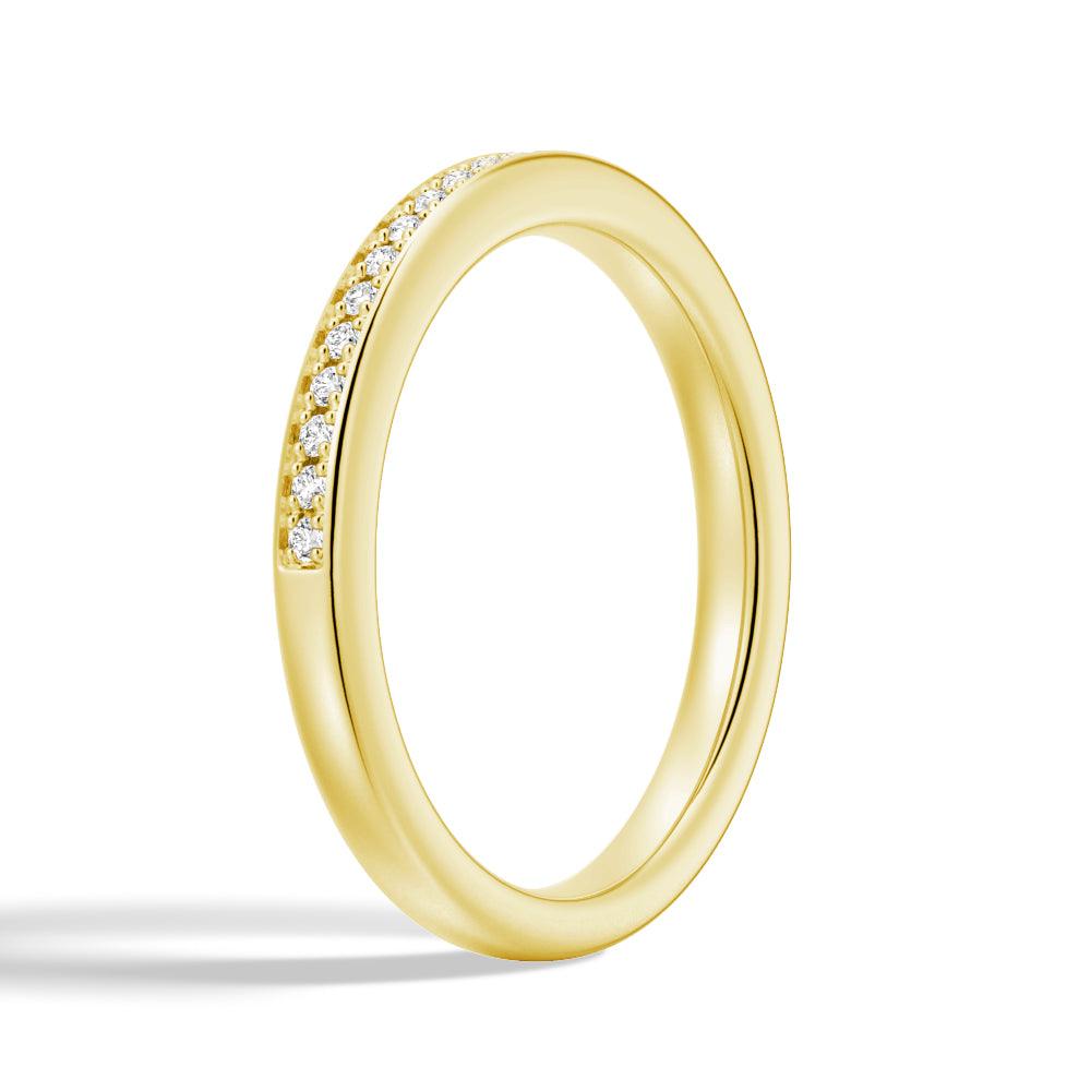 Half Eternity Round Cut Moissanite Classic Wedding Band Ring for Women - Elegant Bridal Jewelry for Engagement, Anniversary & Special Occasions