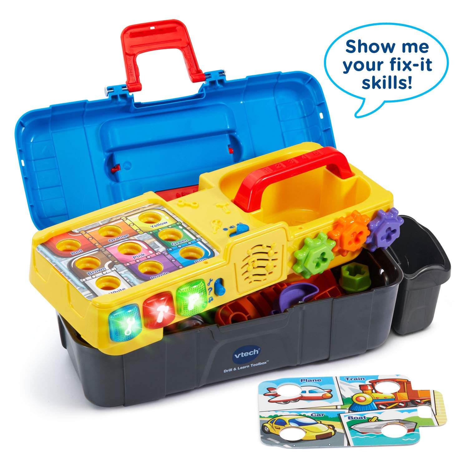 VTech Drill and Learn Toolbox - Interactive Learning Toy for Kids | STEM Educational Construction Playset for Toddlers | Perfect for Pretend Play, Hand-Eye Coordination & Early Development