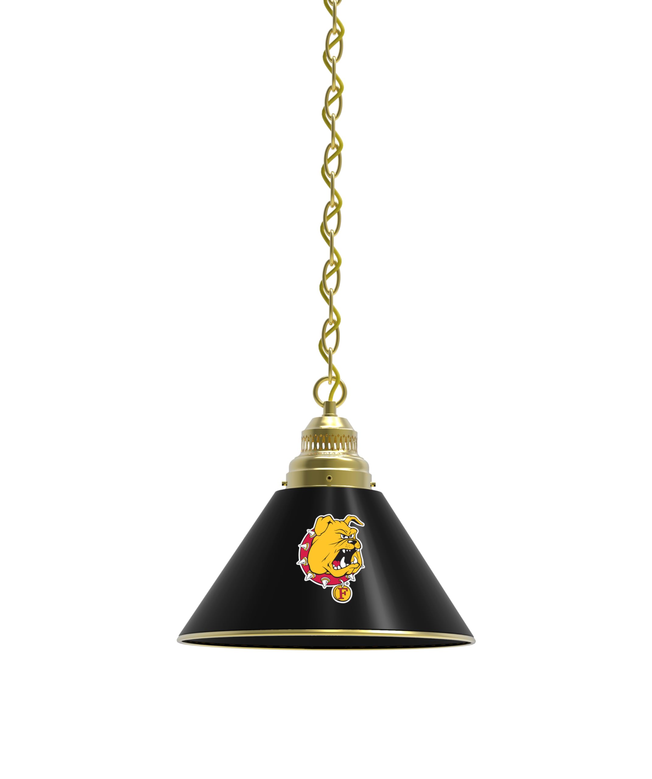 Holland Bar Stool Co. Ferris State Single Shade Pendant Light - Vintage Industrial Ceiling Fixture for Kitchen Island, Dining Room & Bar Lighting