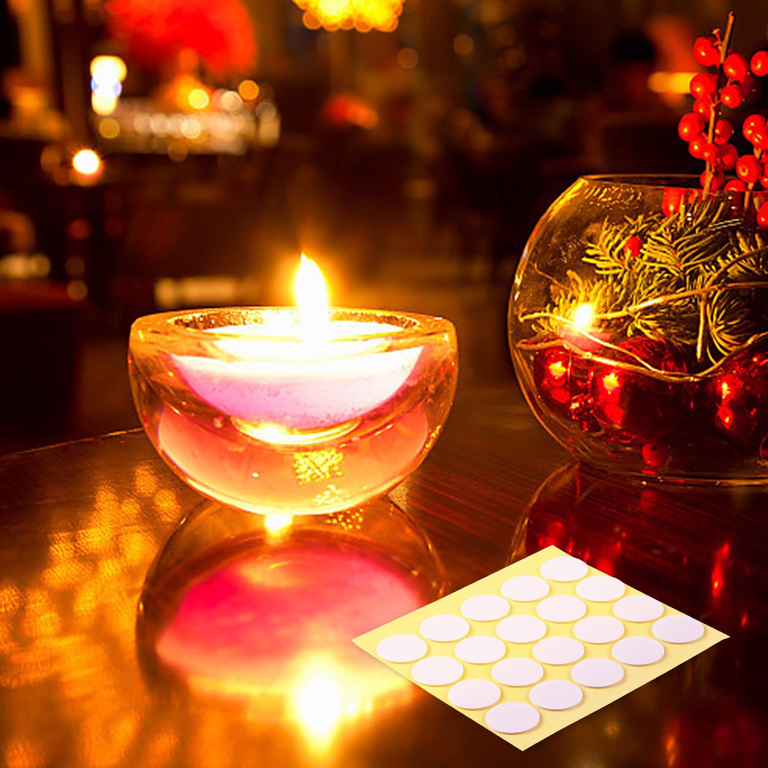 1080pcs Heat-Resistant Candle Wick Stickers - Double-Sided Adhesive for Candle Making, Strong Hold in Hot Wax - Perfect for DIY Candles, Home Decor & Gift Making