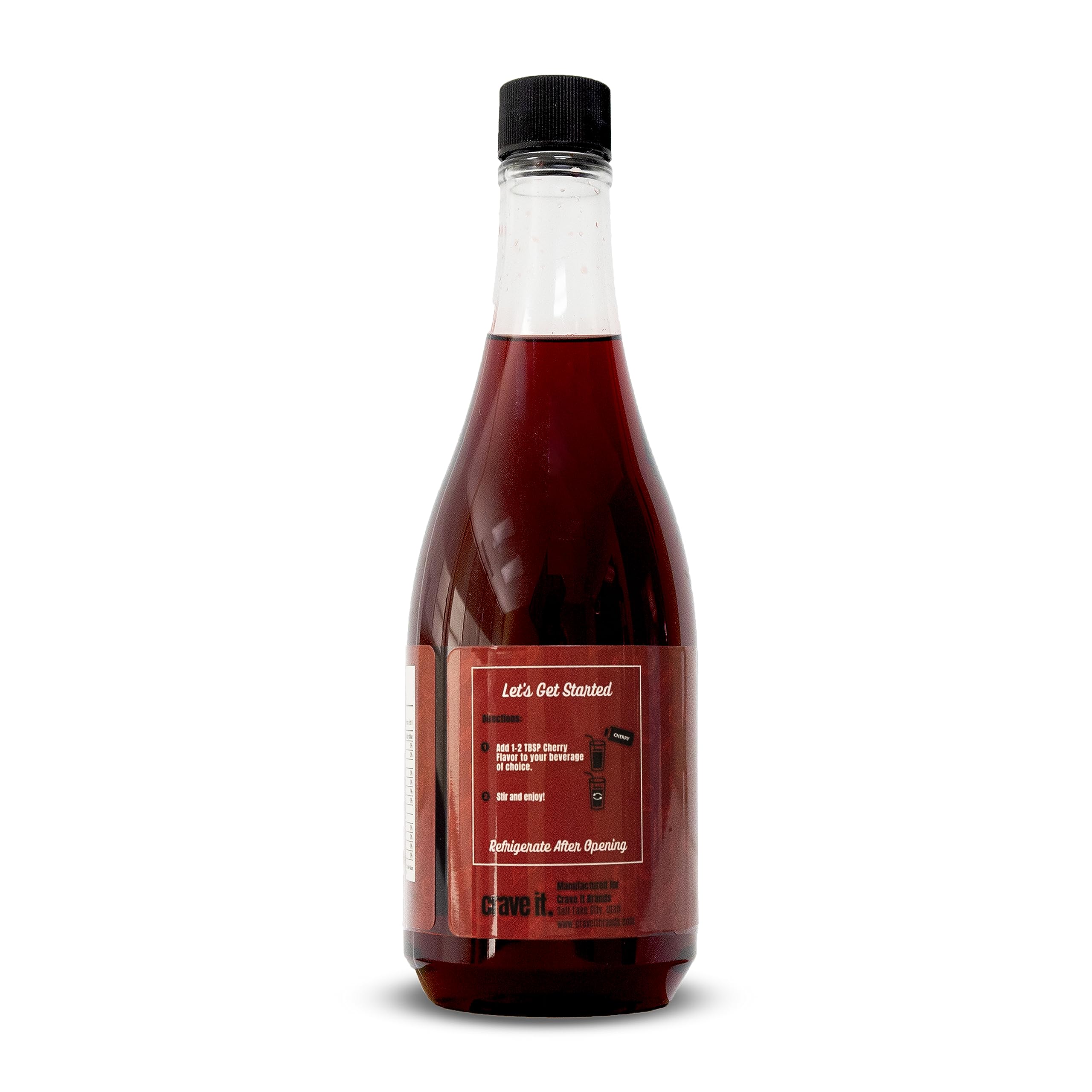 Crave It! Rich Cherry Flavoring Syrup - 13 FL OZ (1 Pack) for Soda, Coffee, Latte, Italian Soda & Lemonade | Perfect for Homemade Cherry Coke, Cocktails & Dessert Toppings