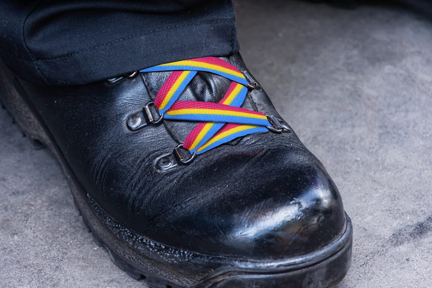 Rainbow Striped Shoelaces for Sneakers, Boots & Shoes - LGBTQ Pride Accessories for Everyday Wear, Pride Parades & LGBTQ Events