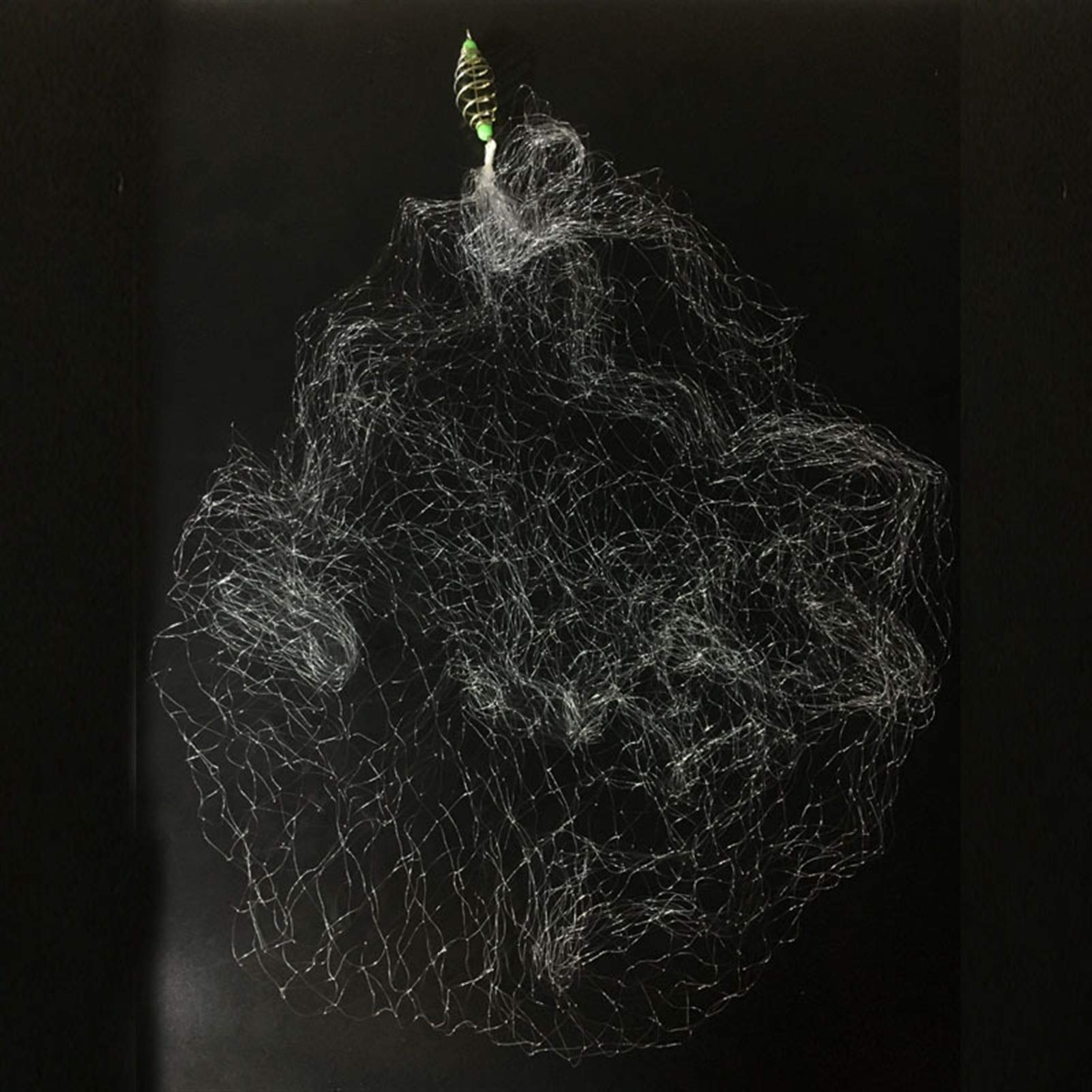 Zkenyao Copper Spring Shoal Fishing Net with Night Luminous Beads & Ball Bearing - Durable Freshwater Fishing Tool for Bass, Trout, and Catfish - Perfect for Night Fishing and Shallow Water Angling