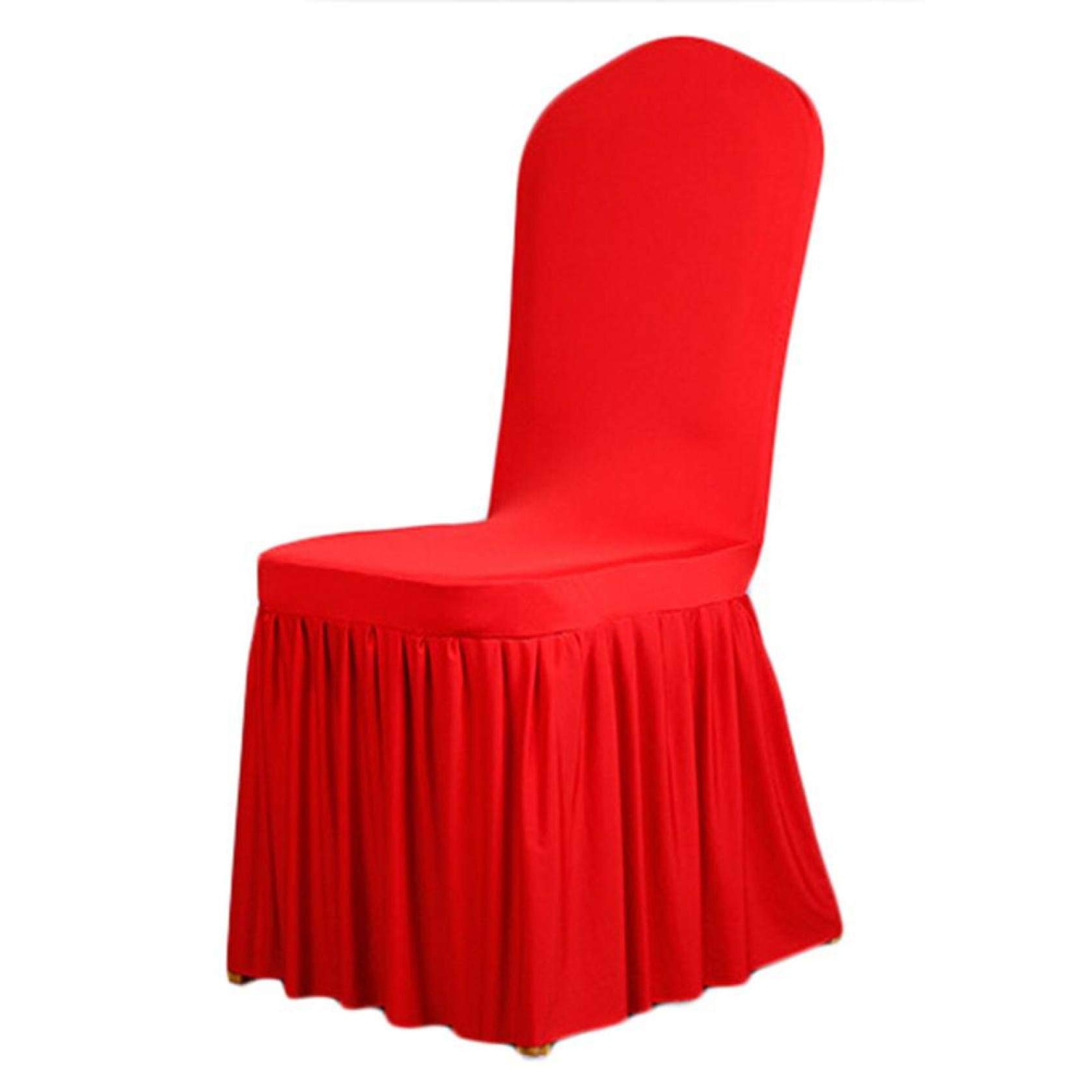 YURASIKU 1PC Pleated Skirt Chair Cover - Elastic Dining Chair Slipcover Protector for Banquet, Wedding, Ceremony & Home Decor | Washable Stretchable Furniture Protector for Parties & Events